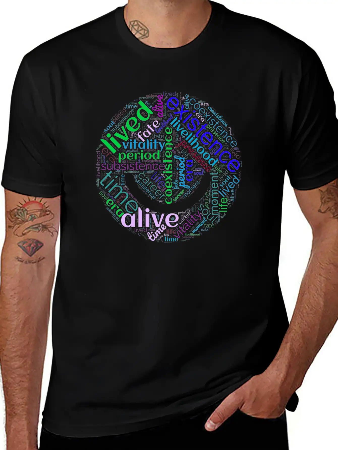 Word Art Unisex Short Sleeve Soft Cotton T-Shirt – Casual Everyday Wear