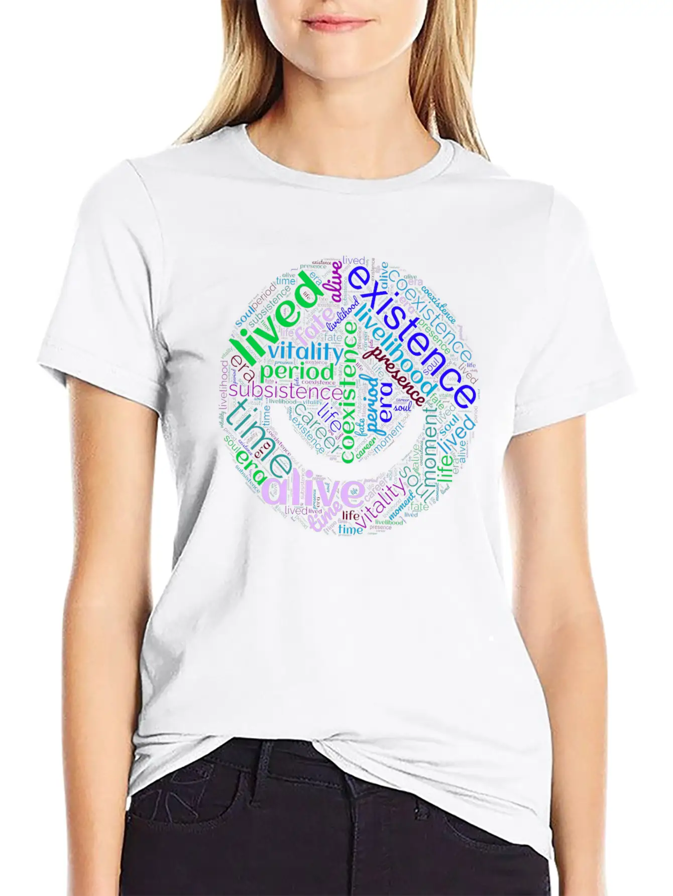 Word Art Unisex Short Sleeve Soft Cotton T-Shirt – Casual Everyday Wear