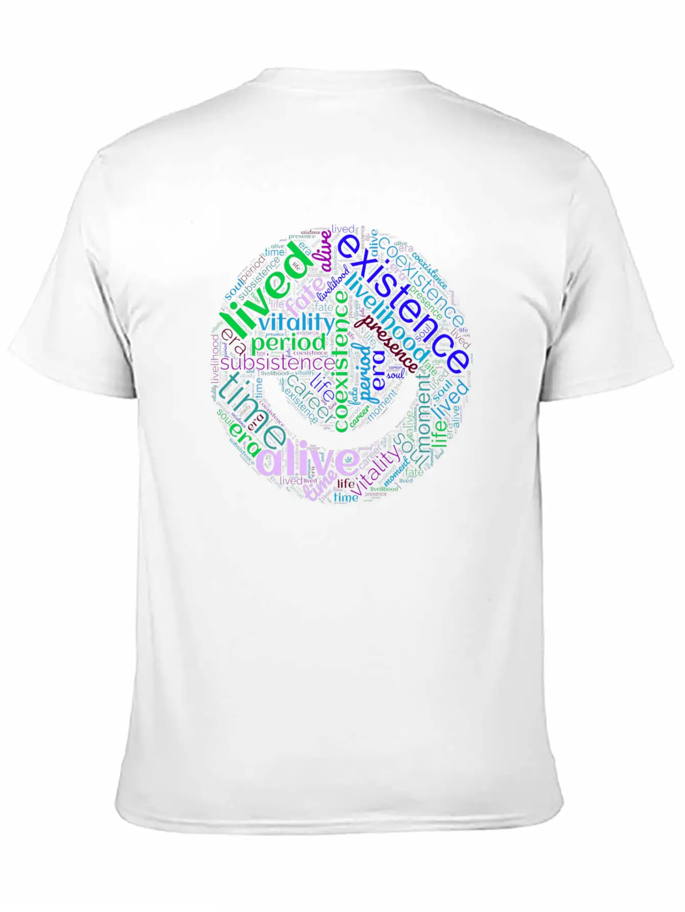 Word Art Unisex Short Sleeve Soft Cotton T-Shirt – Casual Everyday Wear