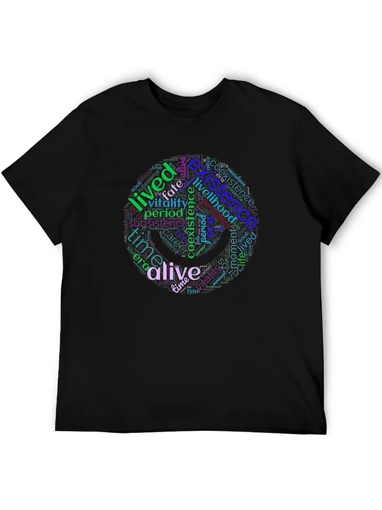 Word Art Unisex Short Sleeve Soft Cotton T-Shirt – Casual Everyday Wear