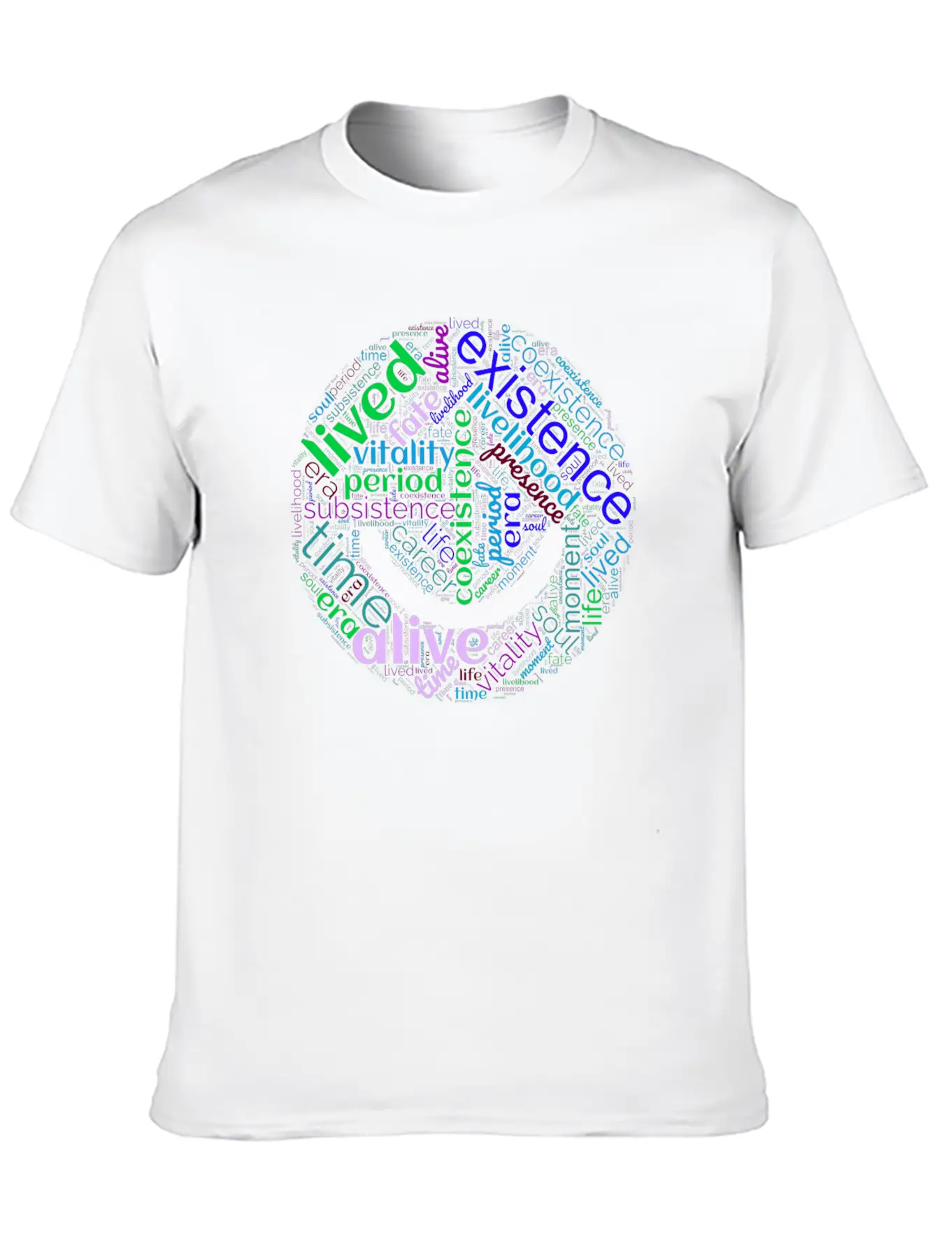 Word Art Unisex Short Sleeve Soft Cotton T-Shirt – Casual Everyday Wear