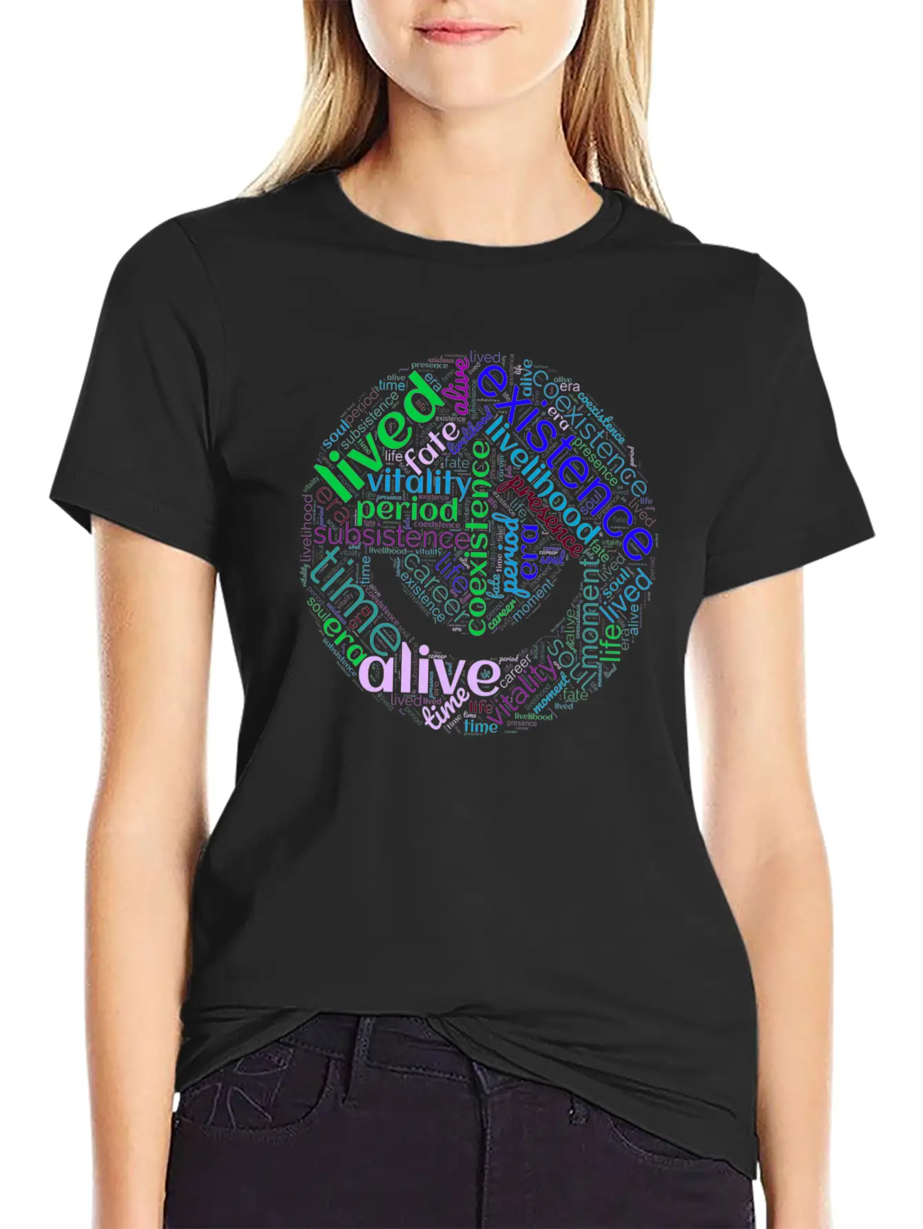 Word Art Unisex Short Sleeve Soft Cotton T-Shirt – Casual Everyday Wear