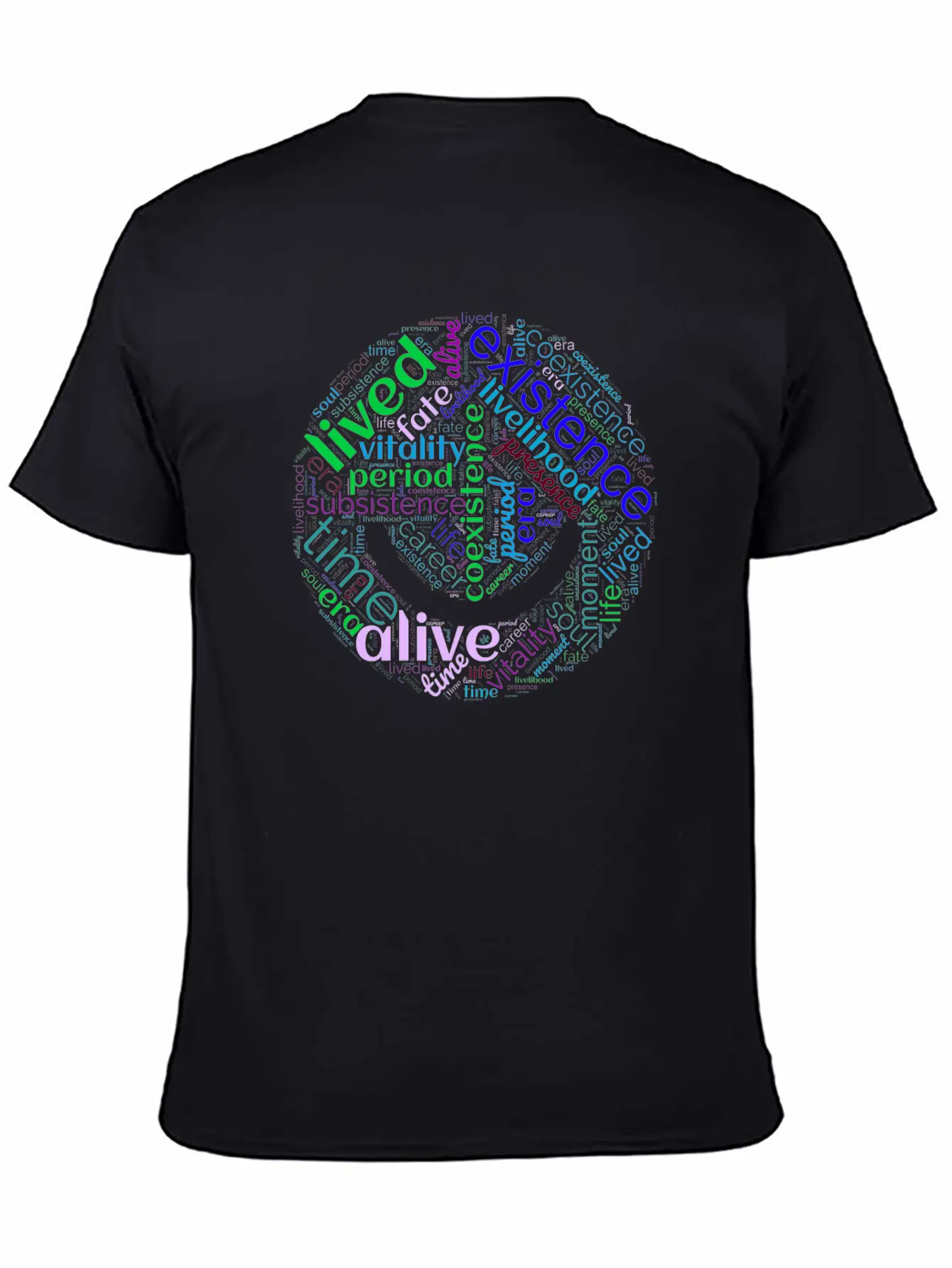 Word Art Unisex Short Sleeve Soft Cotton T-Shirt – Casual Everyday Wear