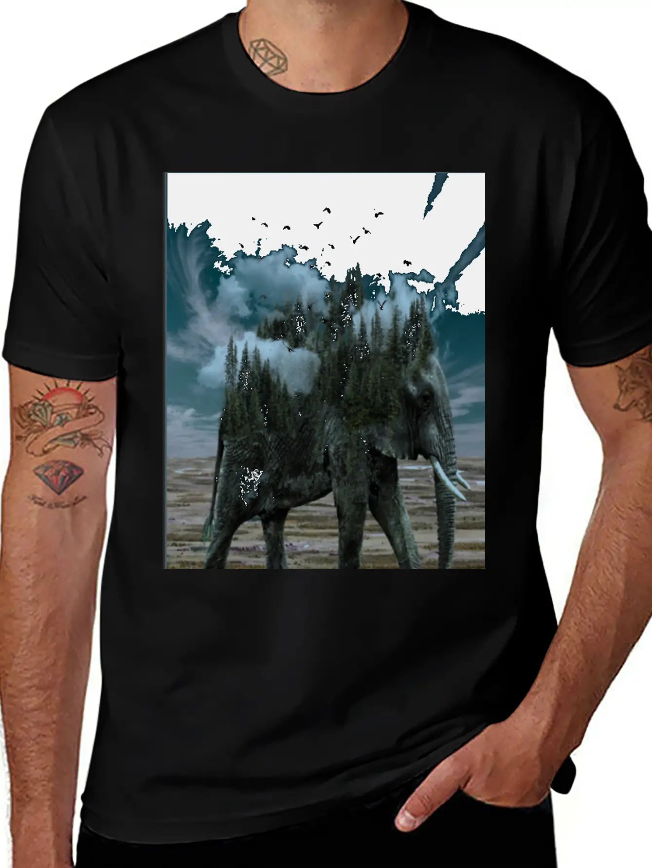 Words Of Wisdom Elephant Unisex Short Sleeve Soft Cotton T-Shirt – Casual Everyday Wear