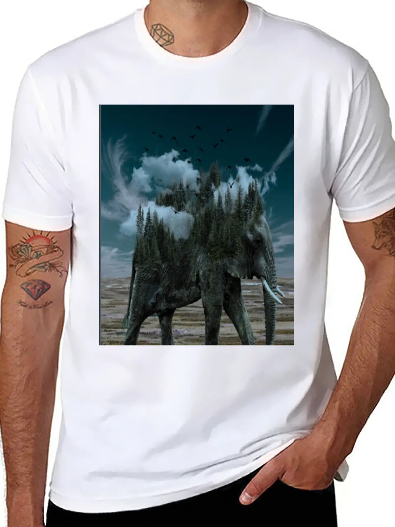 Words Of Wisdom Elephant Unisex Short Sleeve Soft Cotton T-Shirt – Casual Everyday Wear