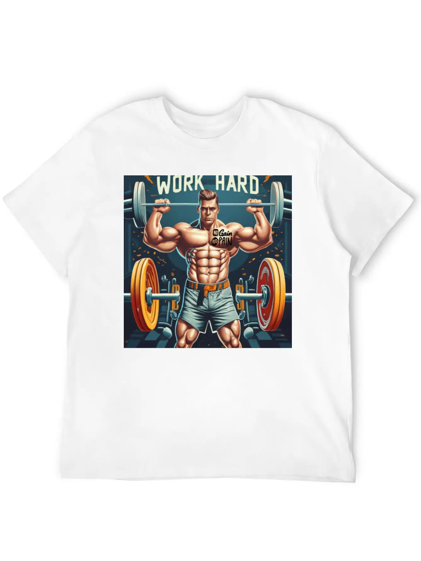 Work Hard Motivation T-shirt Timeless Short Sleeve Tee – Comfy And Minimalist Design