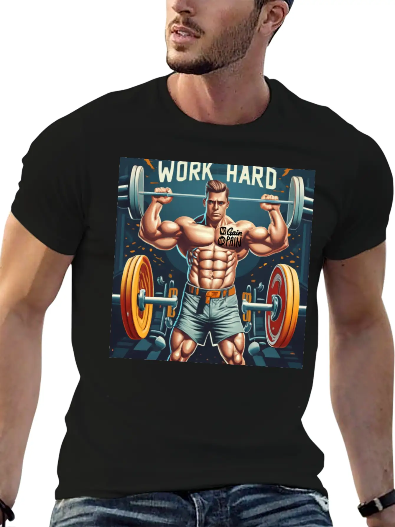 Work Hard Motivation T-shirt Timeless Short Sleeve Tee – Comfy And Minimalist Design