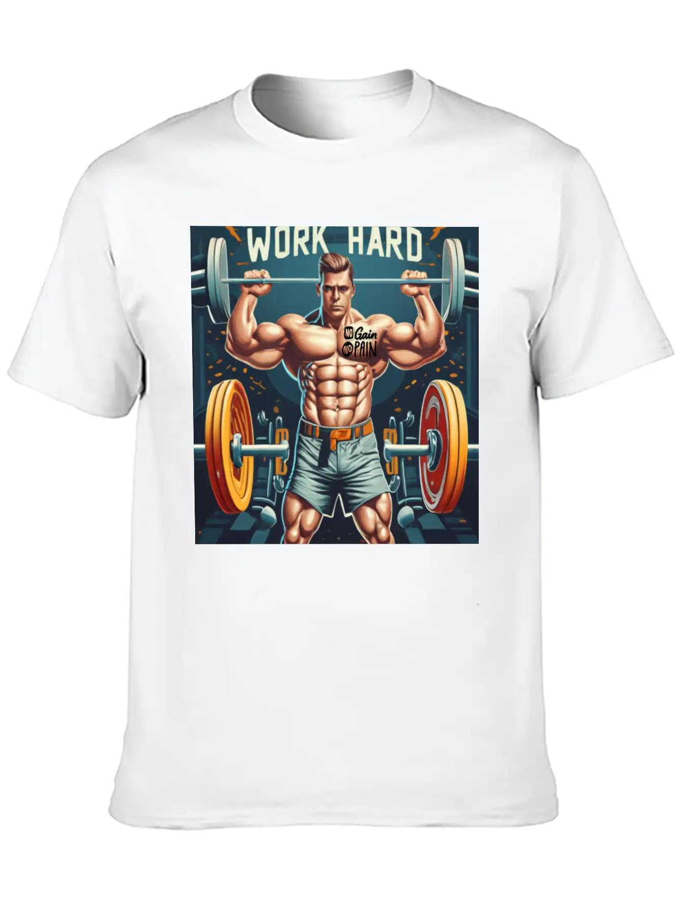 Work Hard Motivation T-shirt Timeless Short Sleeve Tee – Comfy And Minimalist Design
