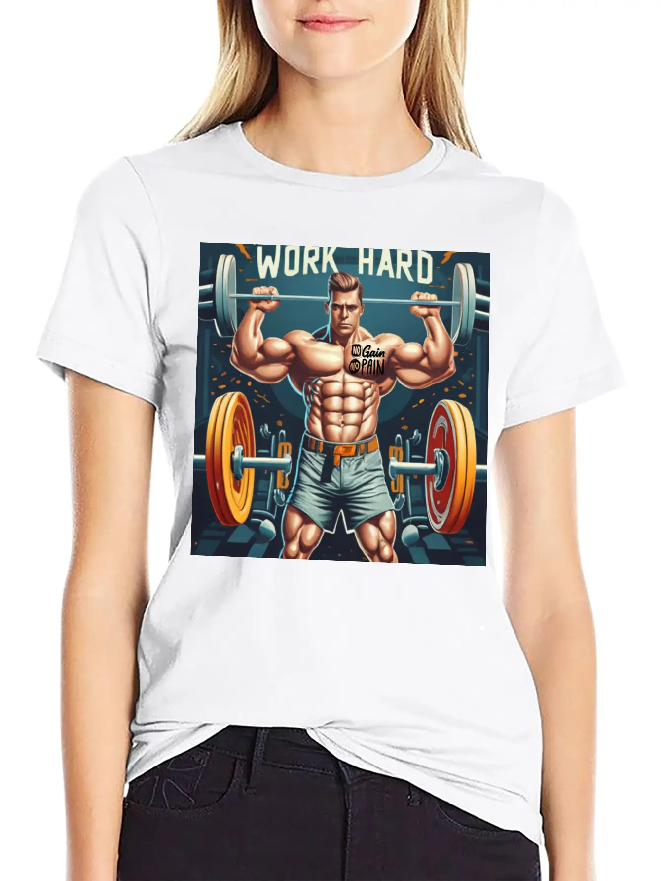 Work Hard Motivation T-shirt Timeless Short Sleeve Tee – Comfy And Minimalist Design