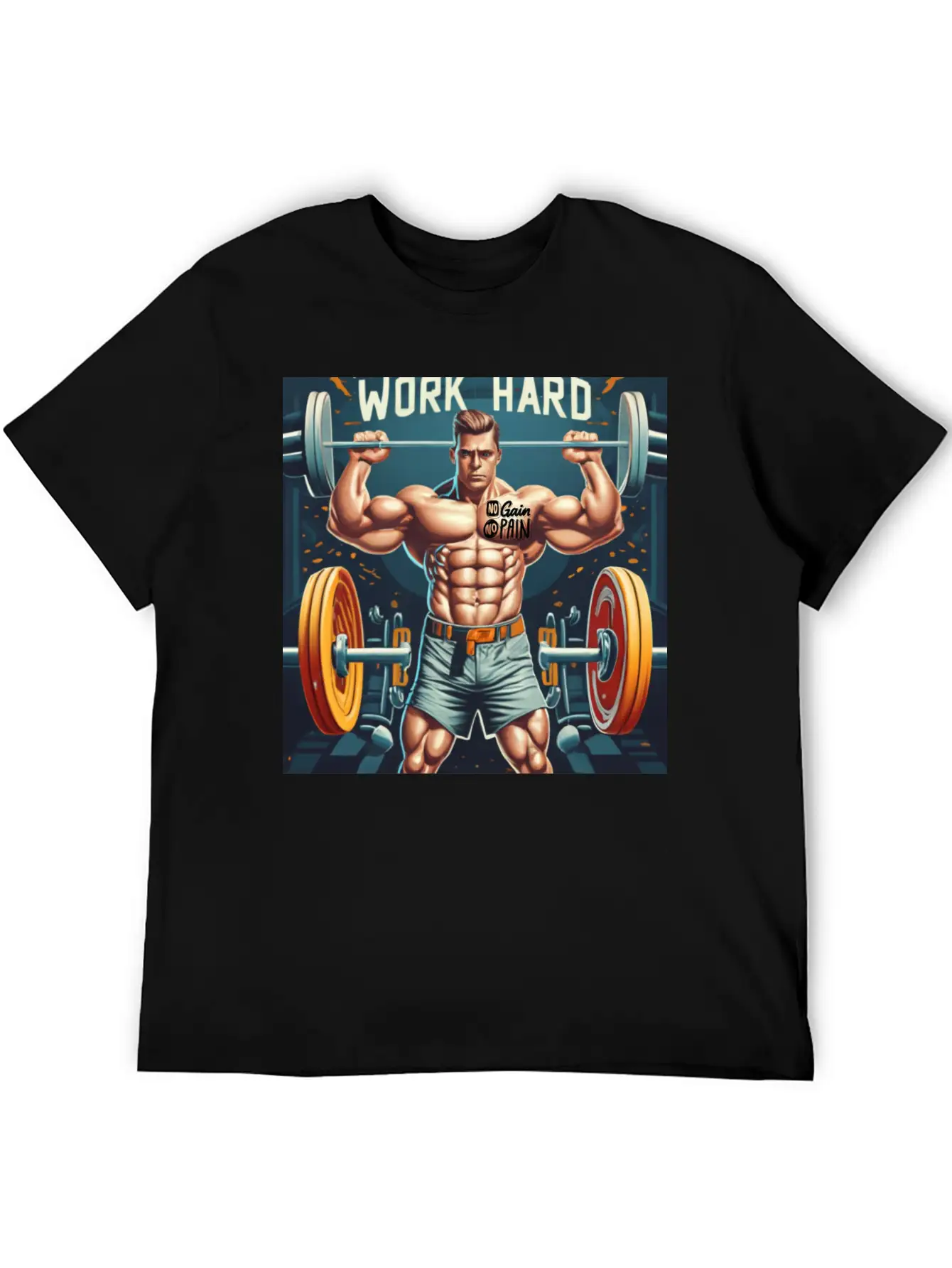 Work Hard Motivation T-shirt Timeless Short Sleeve Tee – Comfy And Minimalist Design