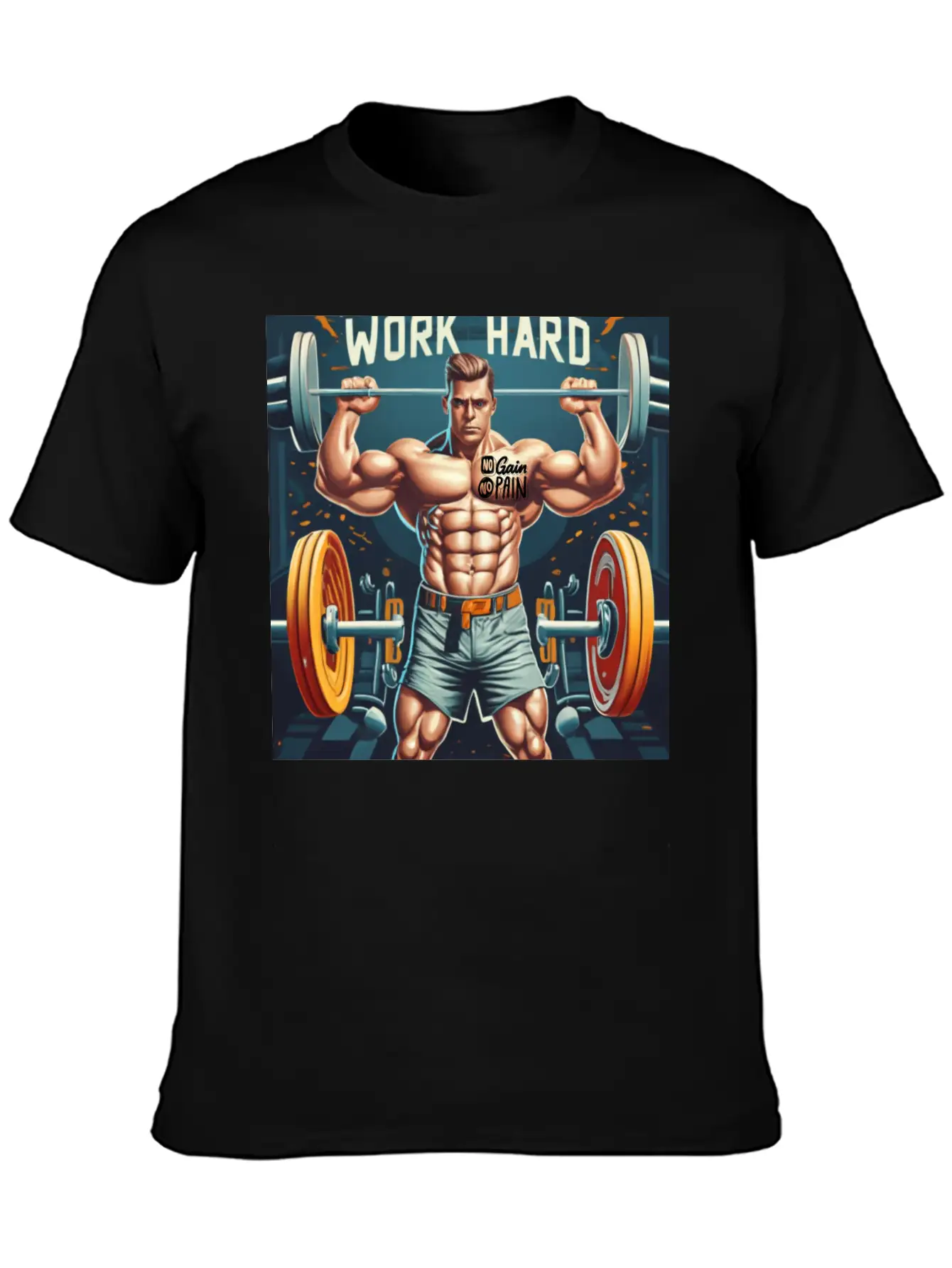 Work Hard Motivation T-shirt Timeless Short Sleeve Tee – Comfy And Minimalist Design