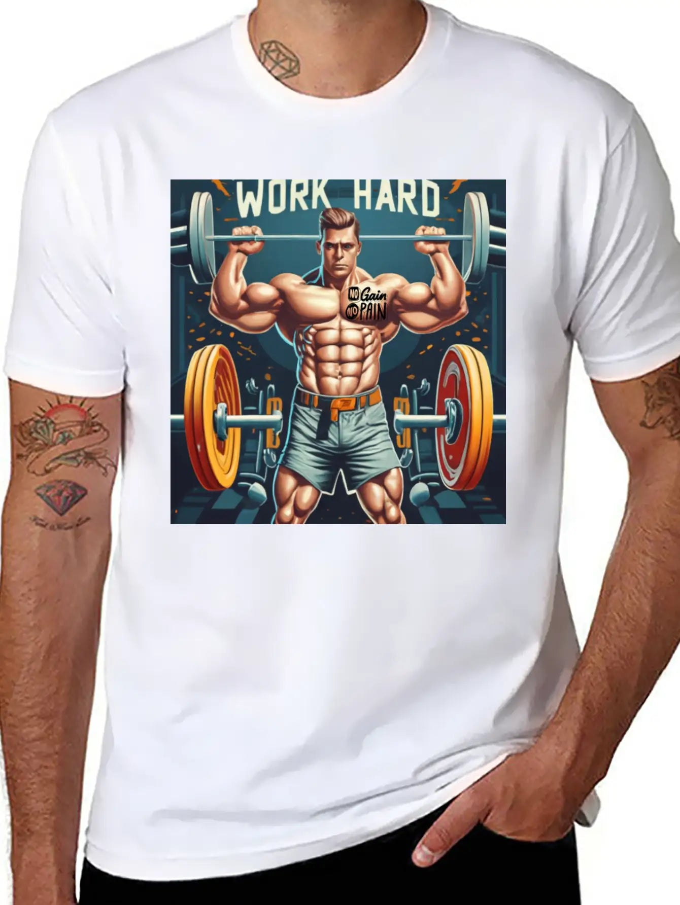 Work Hard Motivation T-shirt Timeless Short Sleeve Tee – Comfy And Minimalist Design