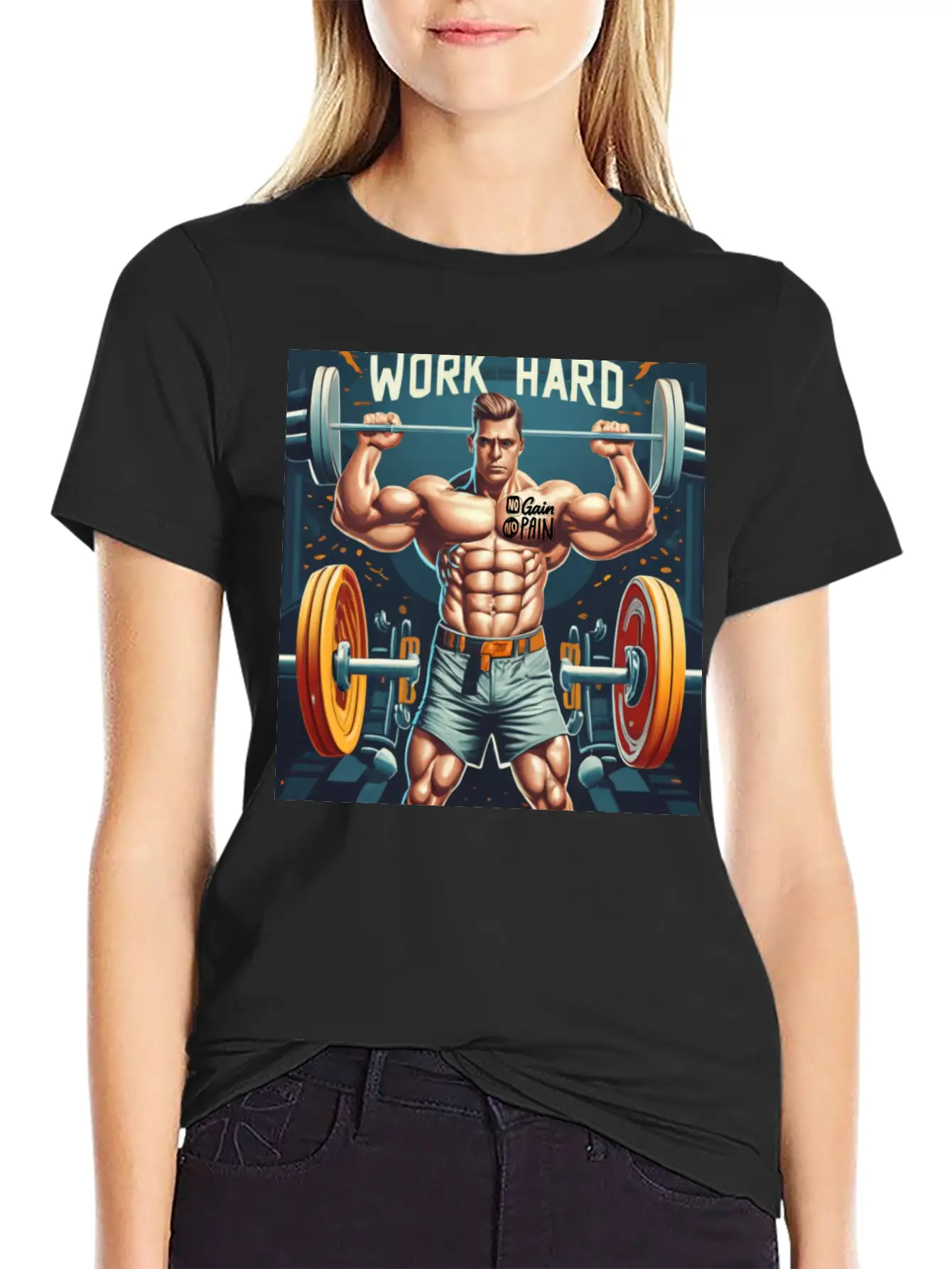 Work Hard Motivation T-shirt Timeless Short Sleeve Tee – Comfy And Minimalist Design