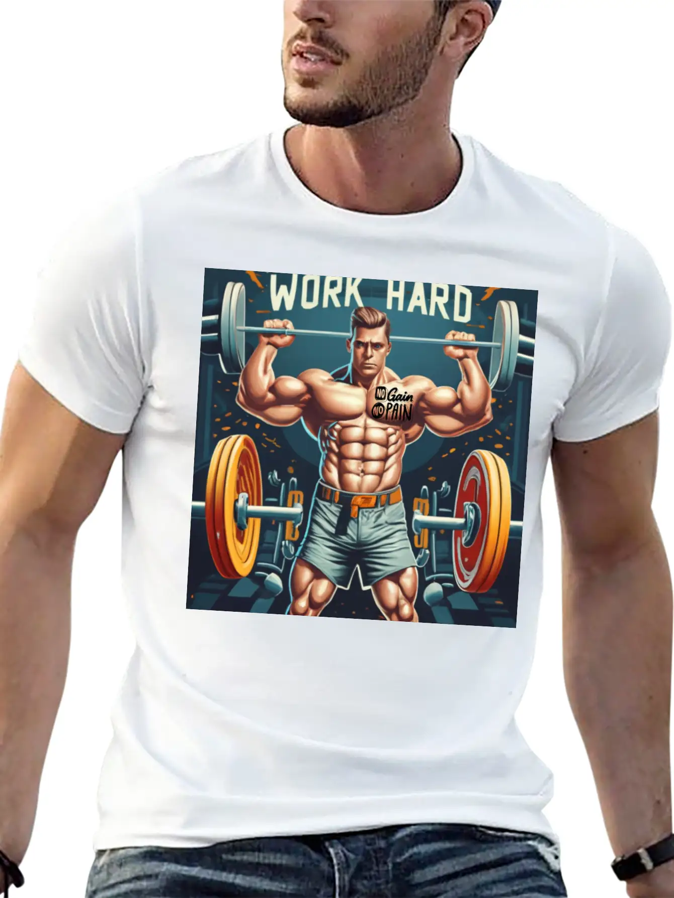 Work Hard Motivation T-shirt Timeless Short Sleeve Tee – Comfy And Minimalist Design