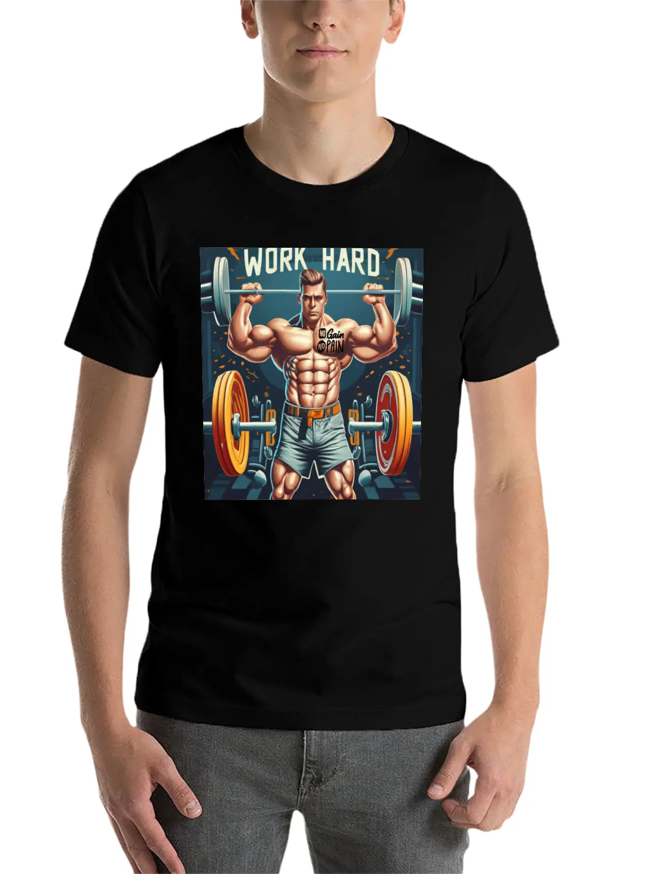 Work Hard Motivation T-shirt Timeless Short Sleeve Tee – Comfy And Minimalist Design