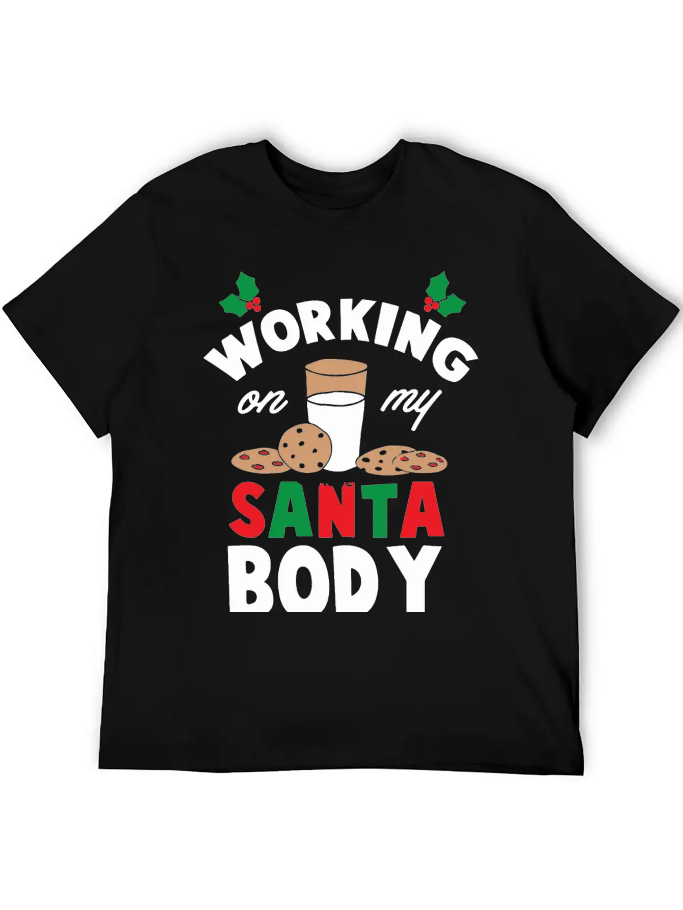 Working On My Santa Body Unisex Short Sleeve Soft Cotton T-Shirt – Casual Everyday Wear