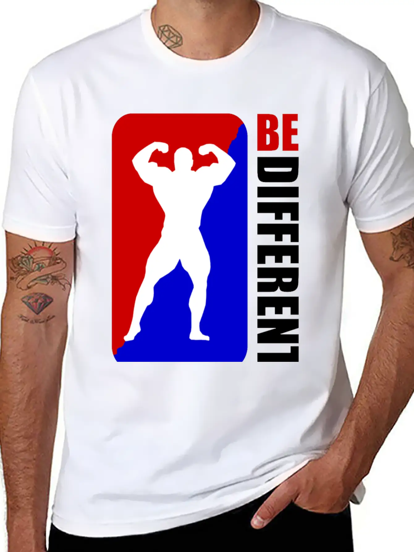 WORKOUT BE DIFFERENT 1A.png Unisex Casual T-Shirt – Clean Design For Daily Comfort