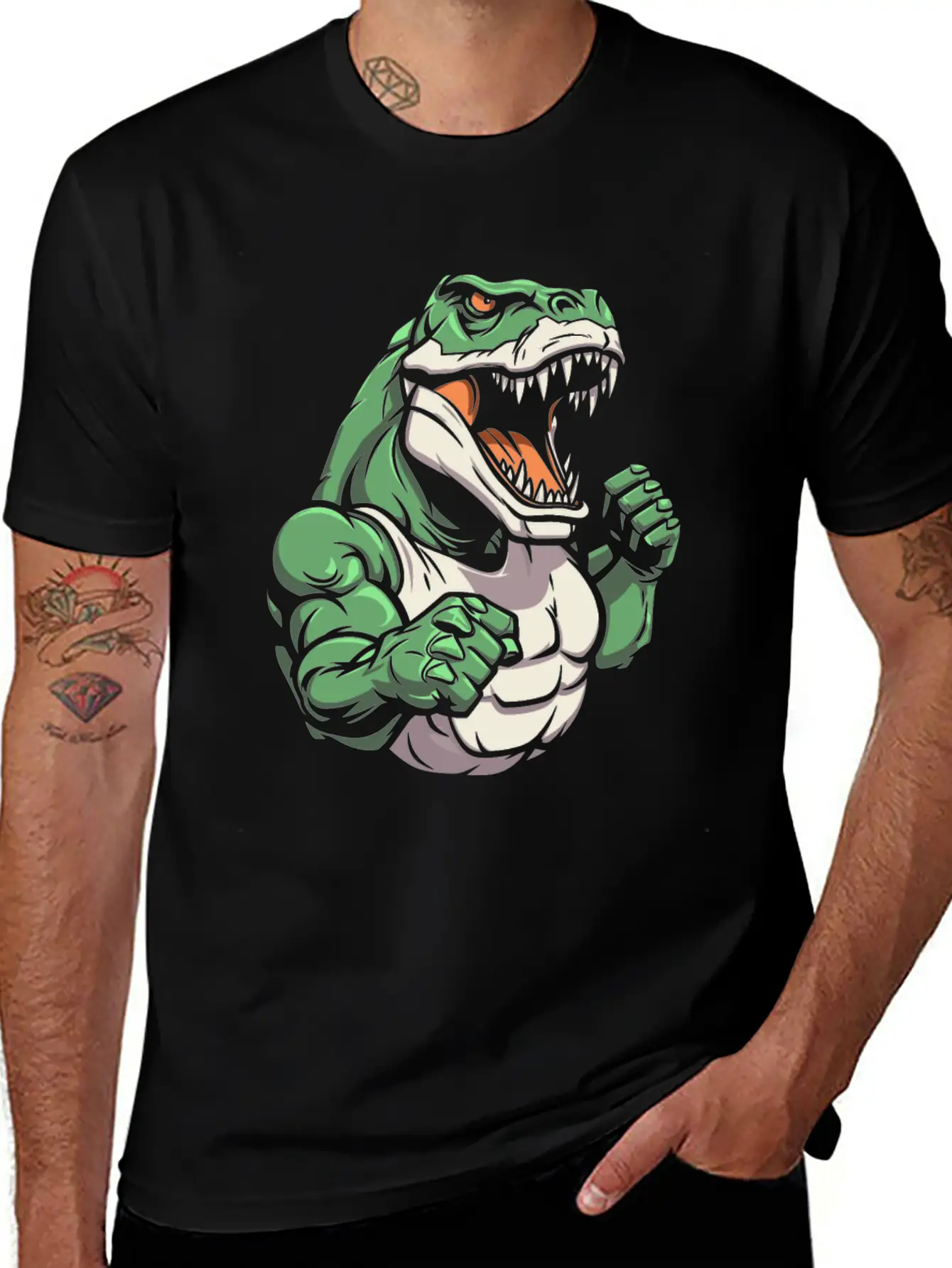 Workout Gym T Rex Basic Graphic T-Shirt – Daily Comfort In Soft Cotton