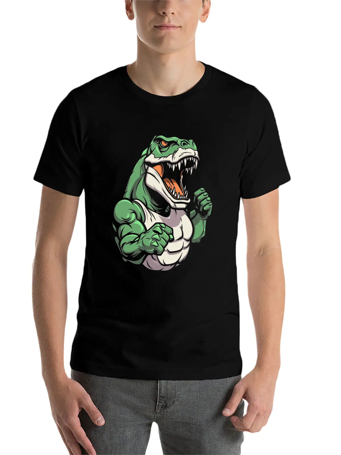 Workout Gym T Rex Basic Graphic T-Shirt – Daily Comfort In Soft Cotton
