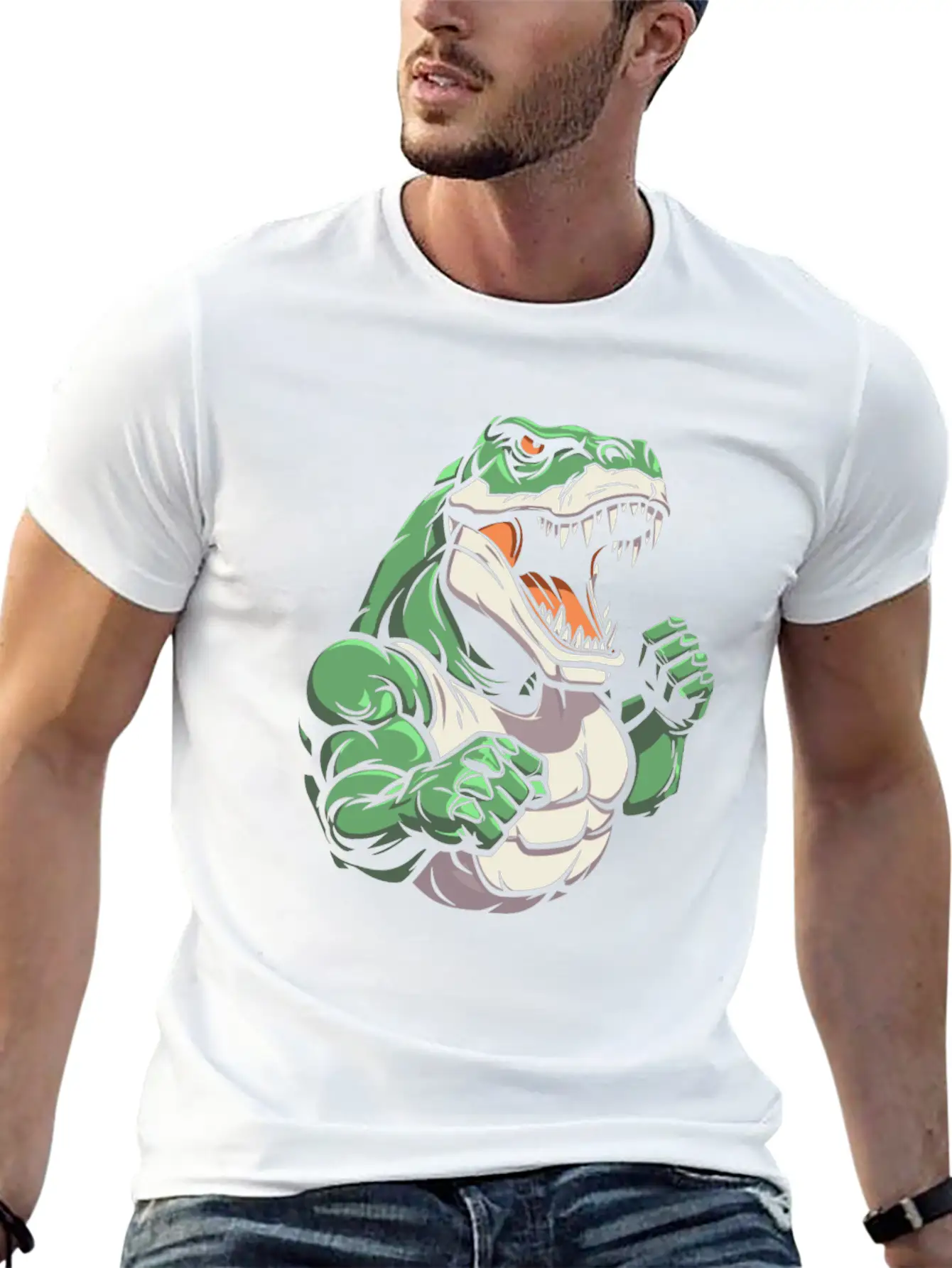 Workout Gym T Rex Basic Graphic T-Shirt – Daily Comfort In Soft Cotton