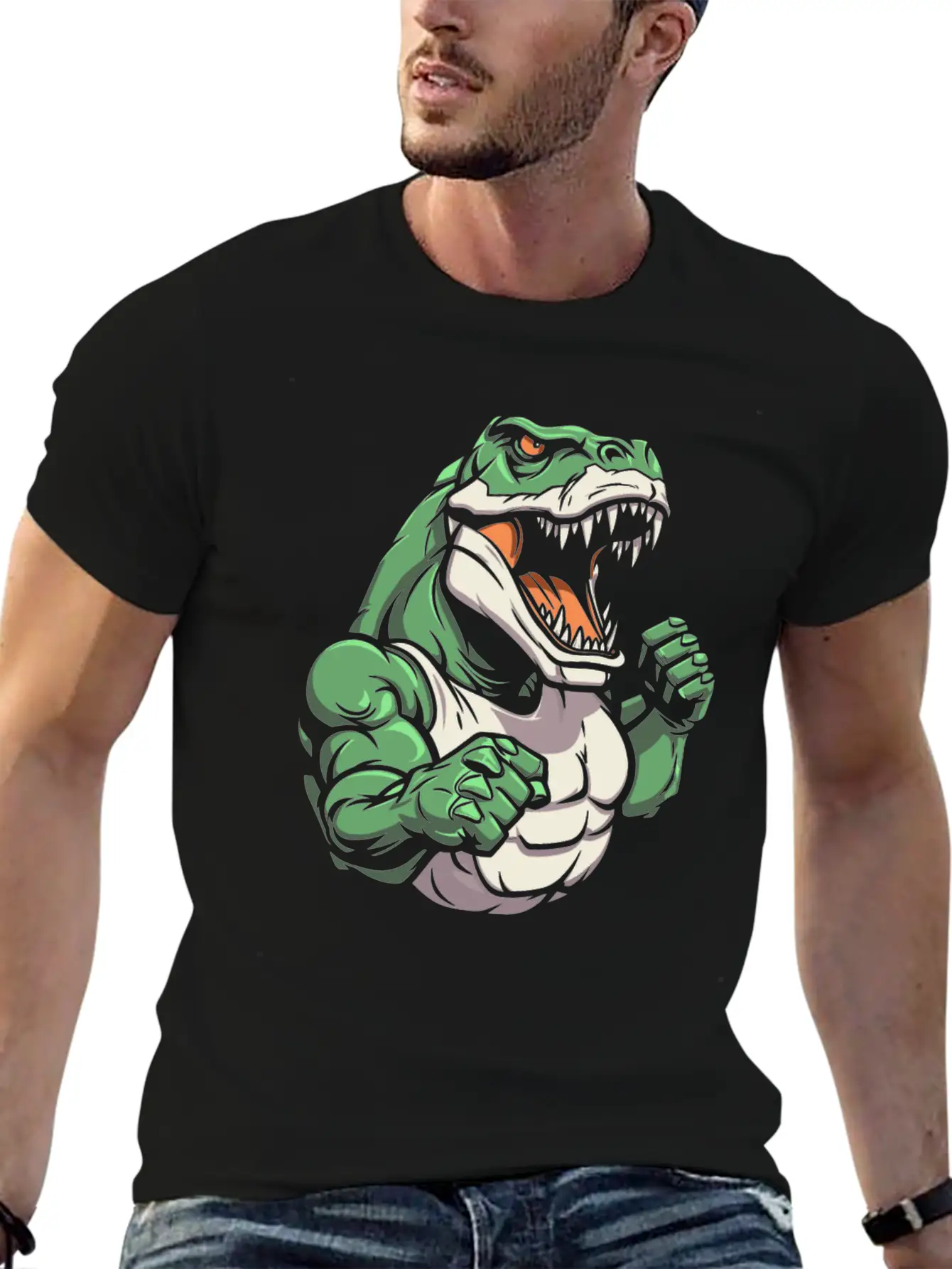 Workout Gym T Rex Basic Graphic T-Shirt – Daily Comfort In Soft Cotton