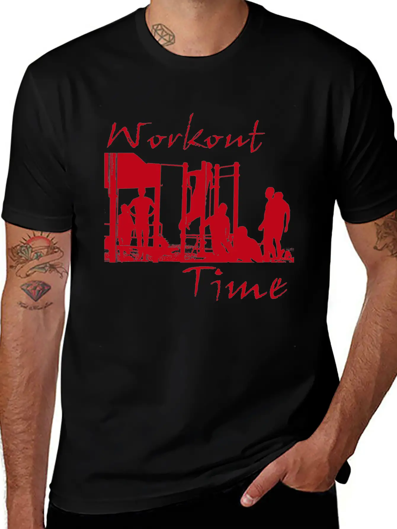Workout Time Basic Graphic T-Shirt – Daily Comfort In Soft Cotton