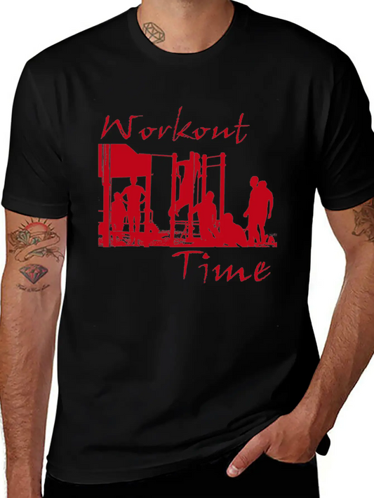 Workout Time Basic Graphic T-Shirt – Daily Comfort In Soft Cotton