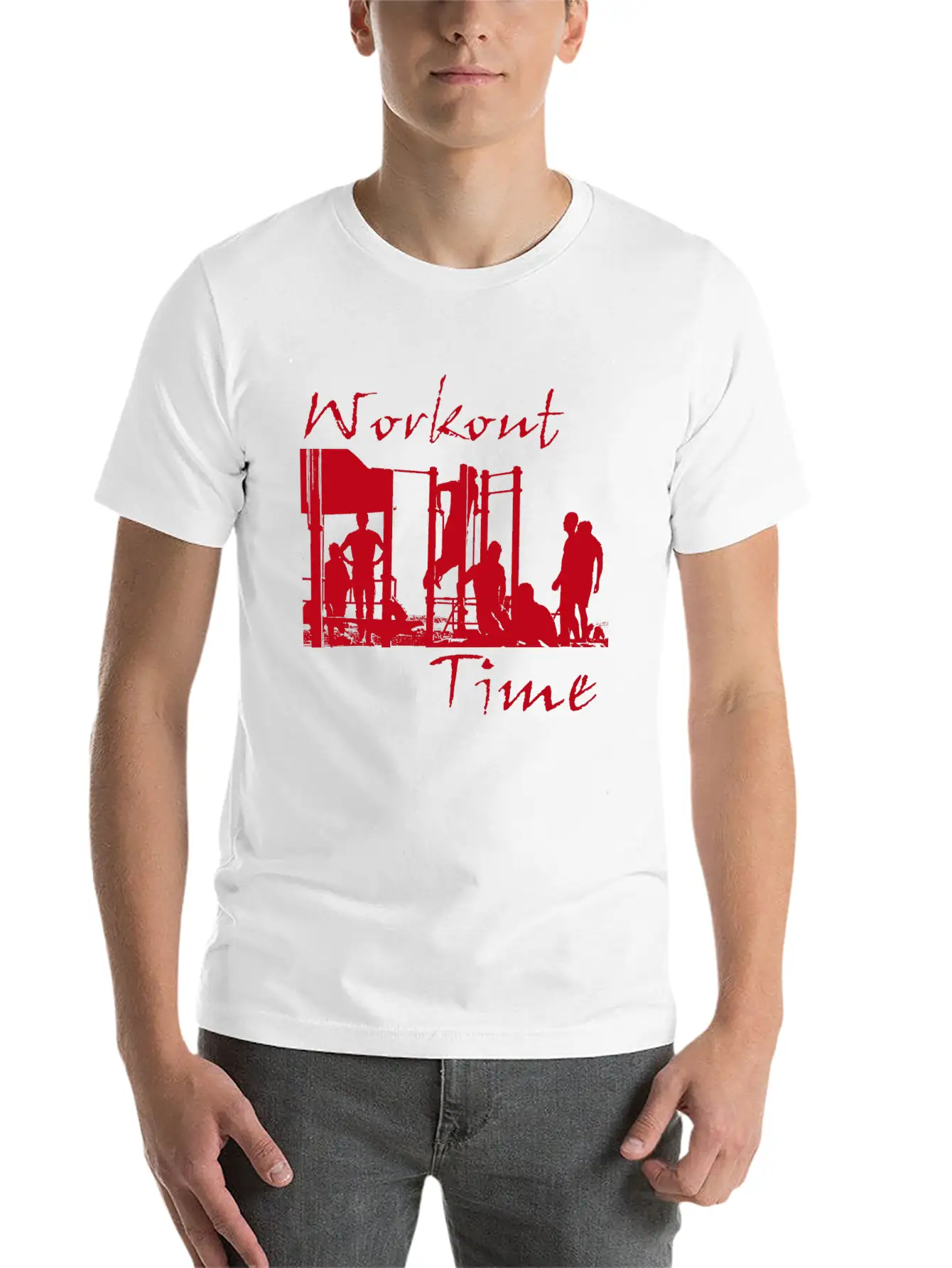 Workout Time Basic Graphic T-Shirt – Daily Comfort In Soft Cotton