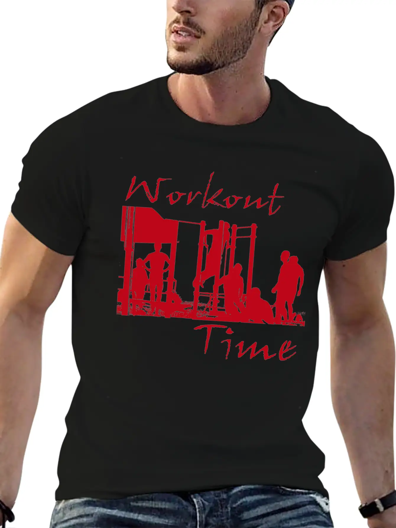 Workout Time Basic Graphic T-Shirt – Daily Comfort In Soft Cotton