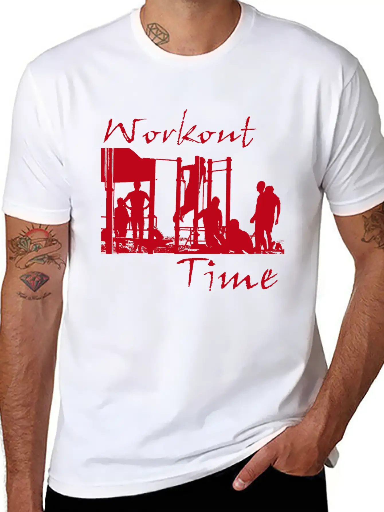 Workout Time Basic Graphic T-Shirt – Daily Comfort In Soft Cotton