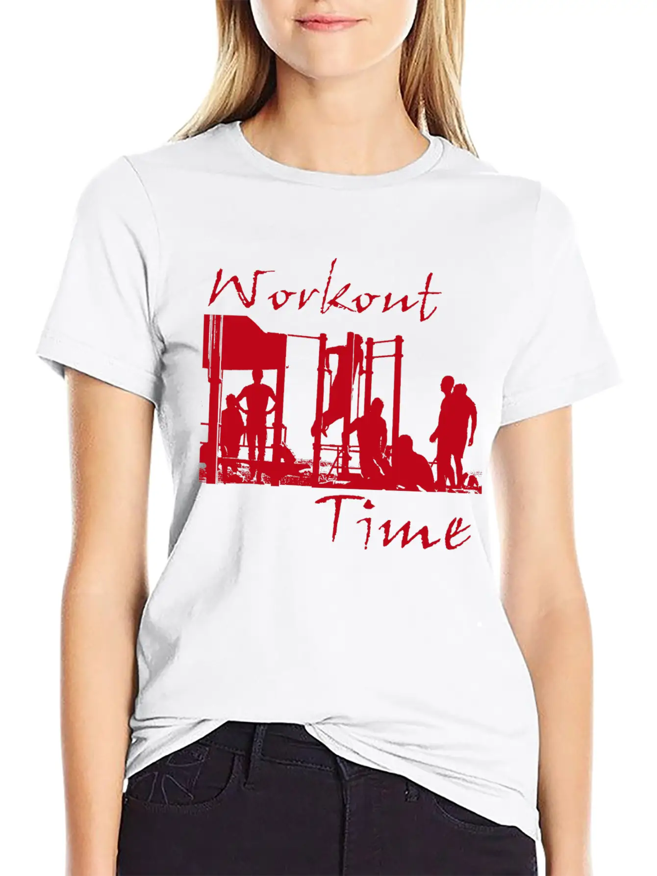 Workout Time Basic Graphic T-Shirt – Daily Comfort In Soft Cotton