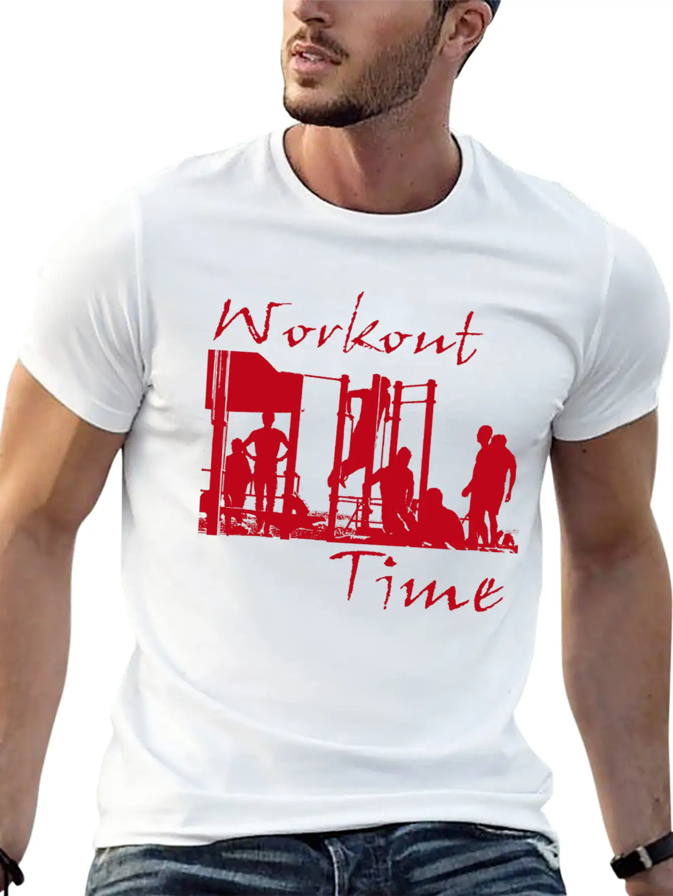 Workout Time Basic Graphic T-Shirt – Daily Comfort In Soft Cotton