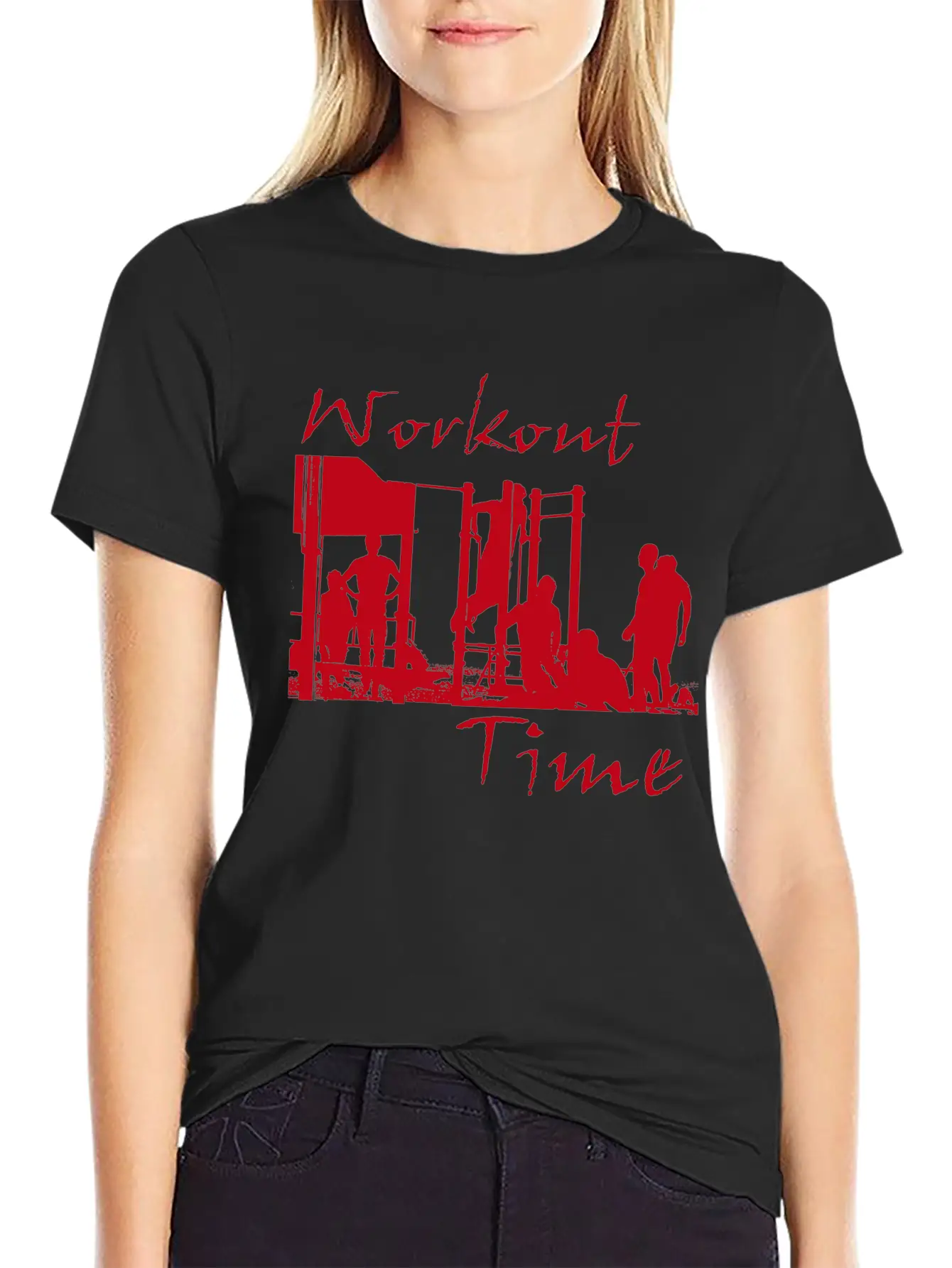 Workout Time Basic Graphic T-Shirt – Daily Comfort In Soft Cotton