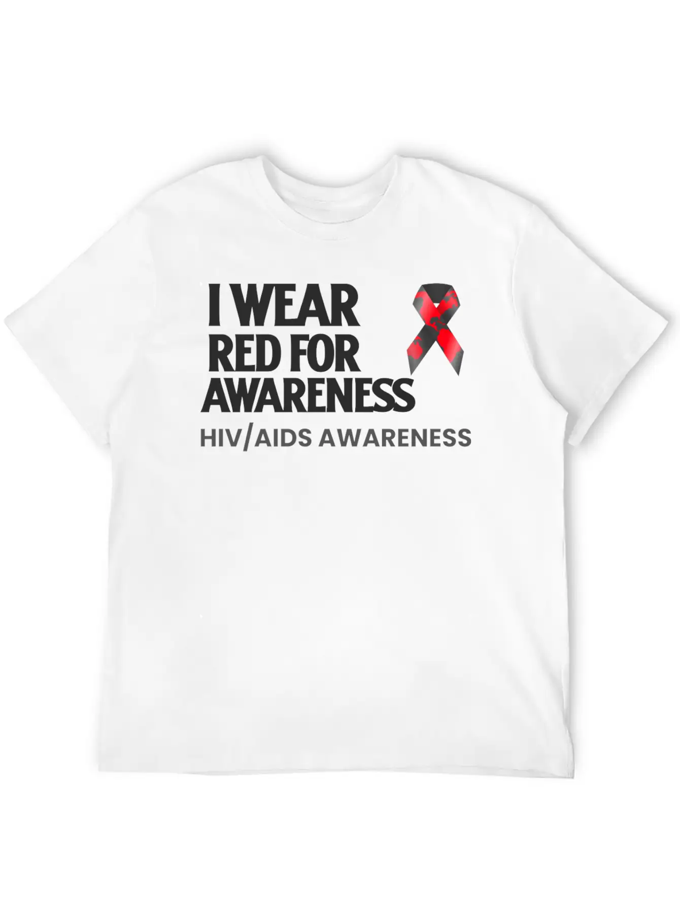 World Aids Day Comfortable Minimalist Graphic Tee – Summer Style Essential