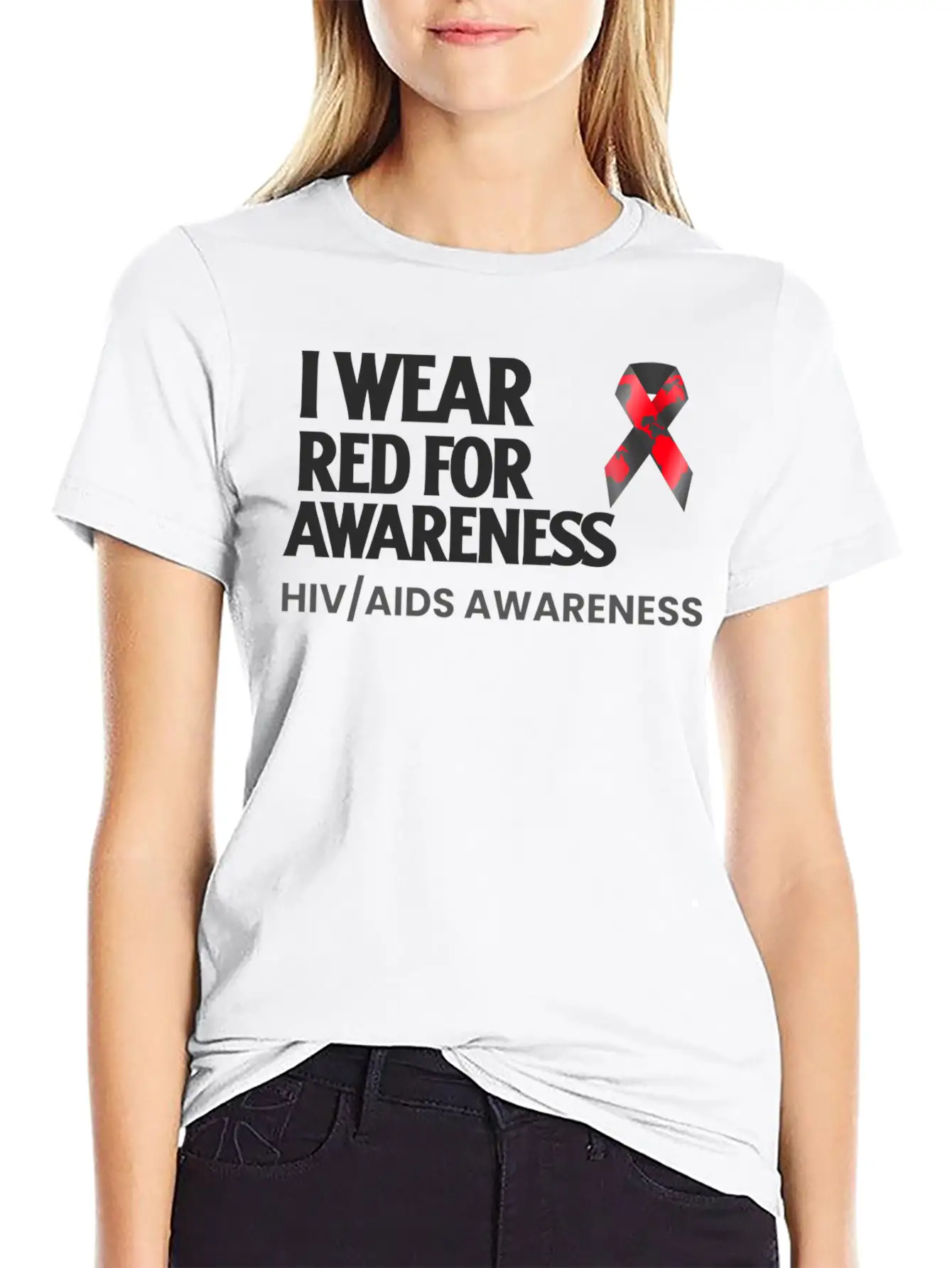 World Aids Day Comfortable Minimalist Graphic Tee – Summer Style Essential