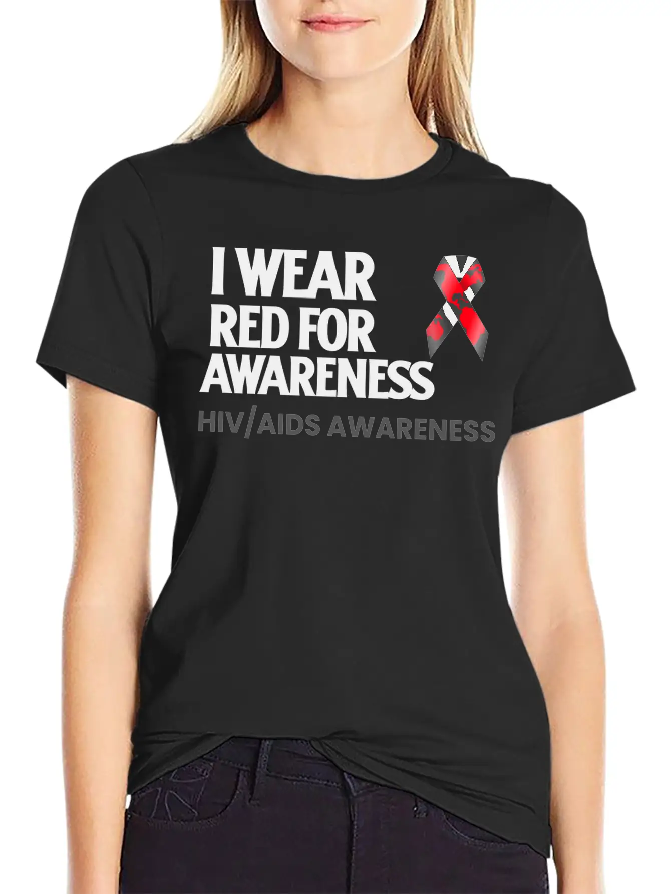 World Aids Day Comfortable Minimalist Graphic Tee – Summer Style Essential