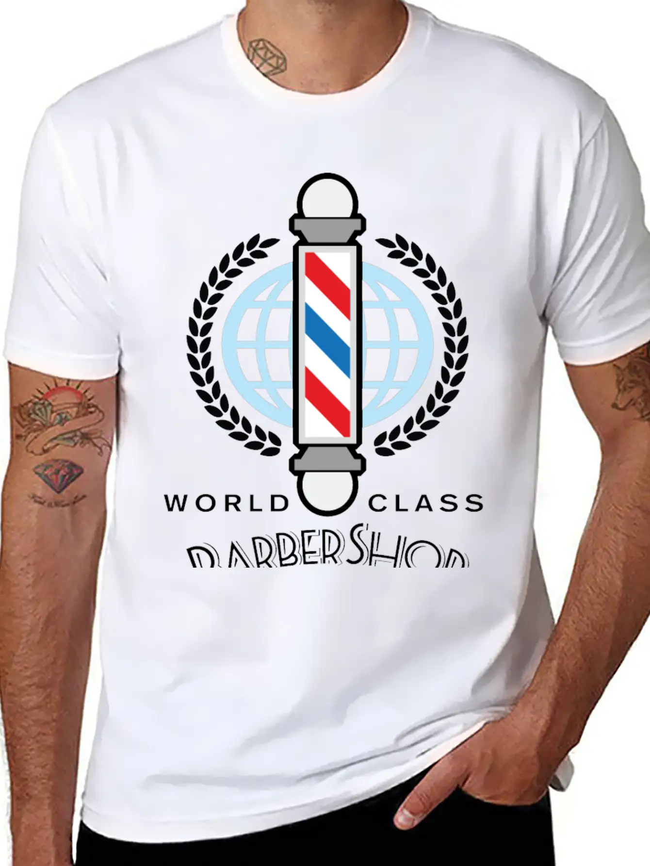 World Class Barber Shop Unisex Short Sleeve Soft Cotton T-Shirt – Casual Everyday Wear
