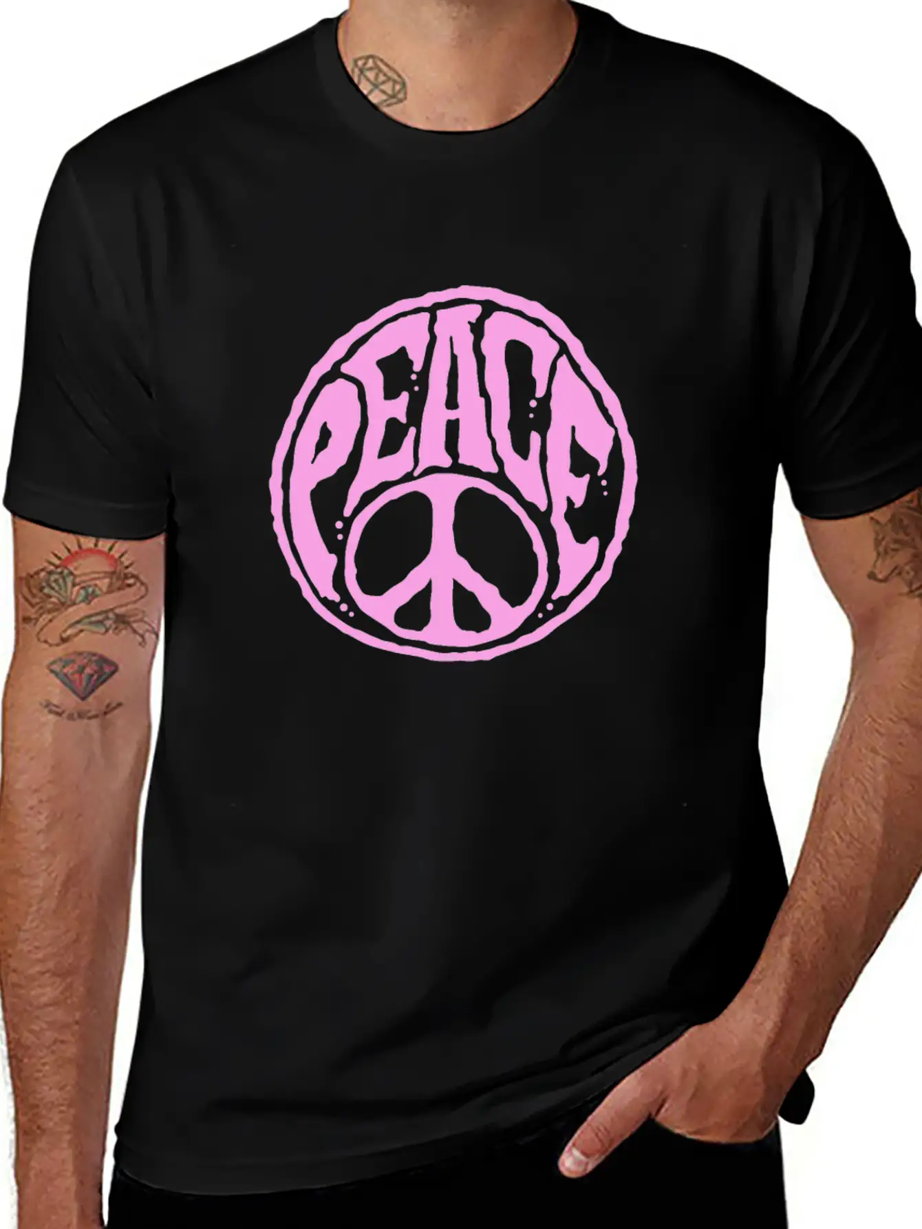 World Peace Sign Groovy 60s 70s Harmony Retro Unisex Casual T-Shirt – Clean Design For Daily Comfort