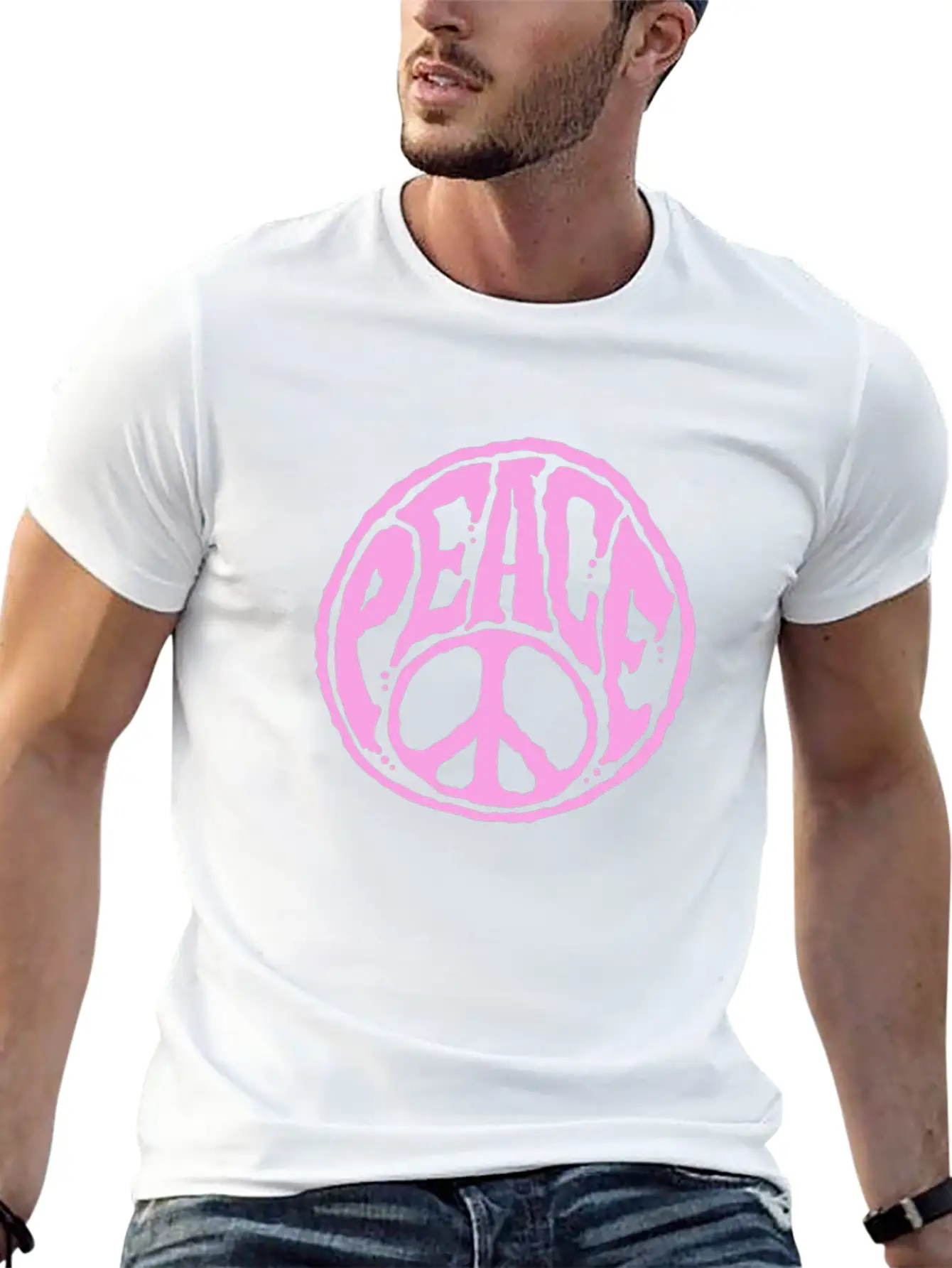 World Peace Sign Groovy 60s 70s Harmony Retro Unisex Casual T-Shirt – Clean Design For Daily Comfort