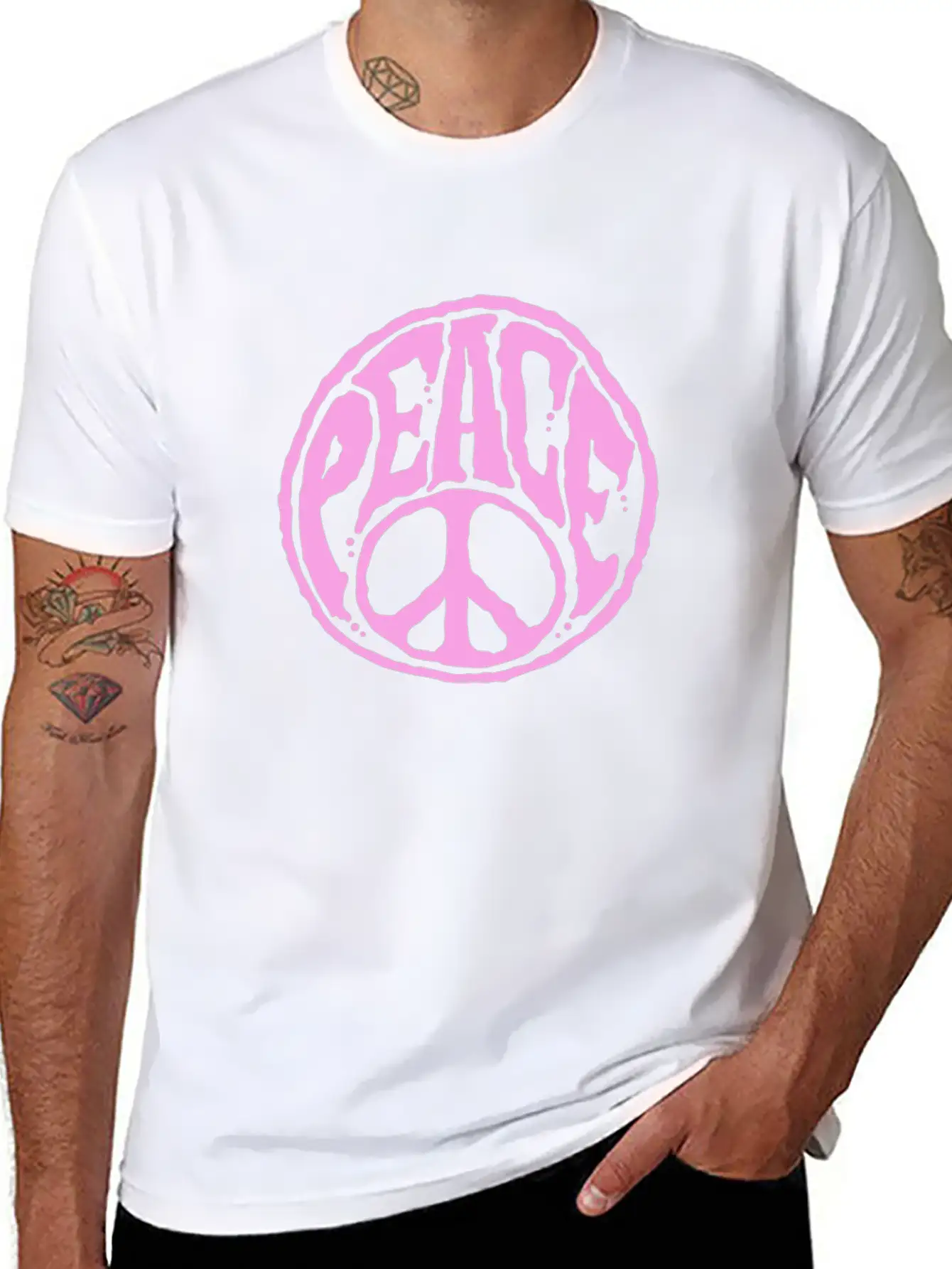World Peace Sign Groovy 60s 70s Harmony Retro Unisex Casual T-Shirt – Clean Design For Daily Comfort