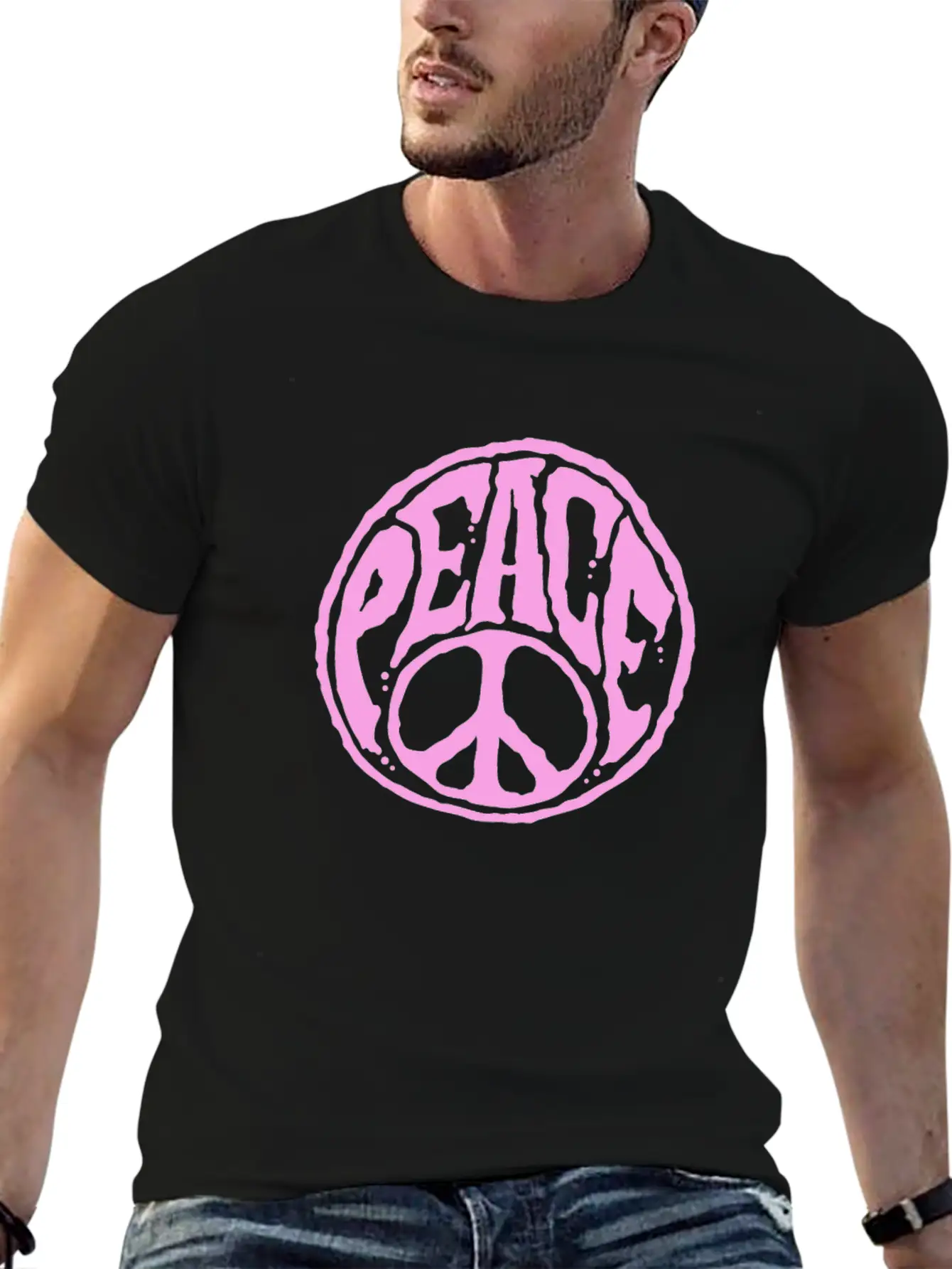 World Peace Sign Groovy 60s 70s Harmony Retro Unisex Casual T-Shirt – Clean Design For Daily Comfort