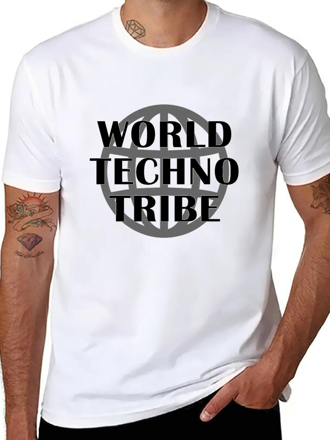 World Techno Tribe Music Gift Raving Concert Stylish Everyday T-Shirt – Unisex Basic Cotton Tee