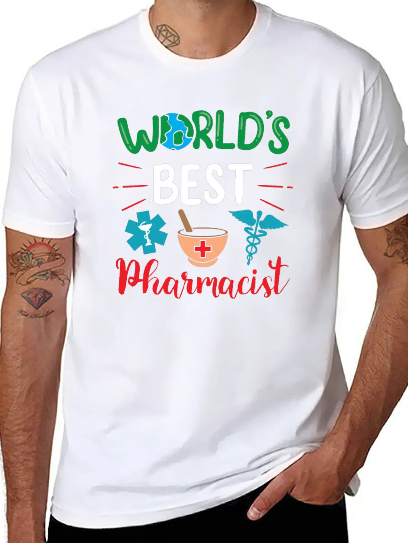 World's Best Pharmacist Apothecary Pharmacy Job Timeless Short Sleeve Tee – Comfy And Minimalist Design