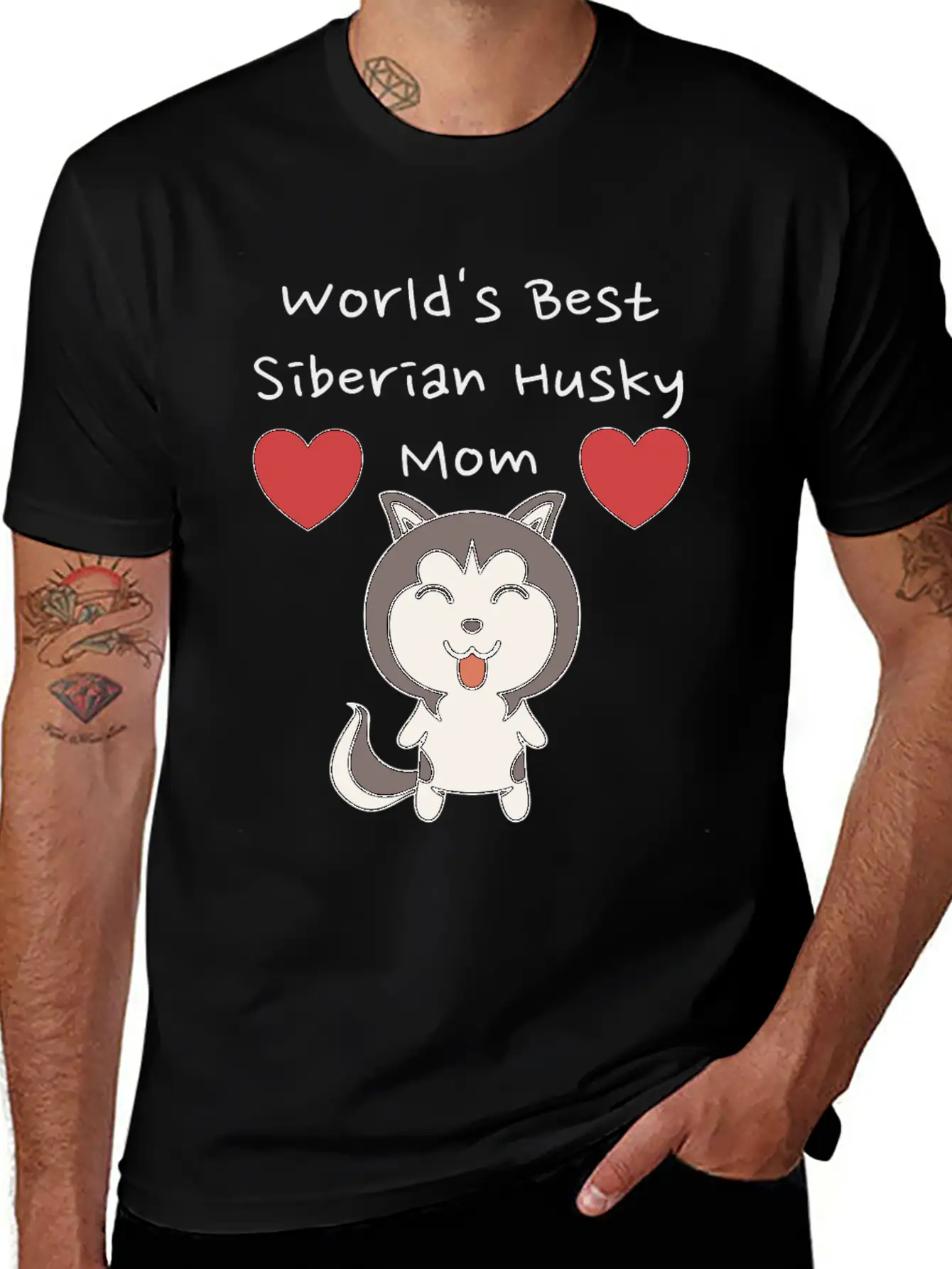 World's Best Siberian Husky Mom Cute Dog Mother Design Unisex Casual T-Shirt – Clean Design For Daily Comfort