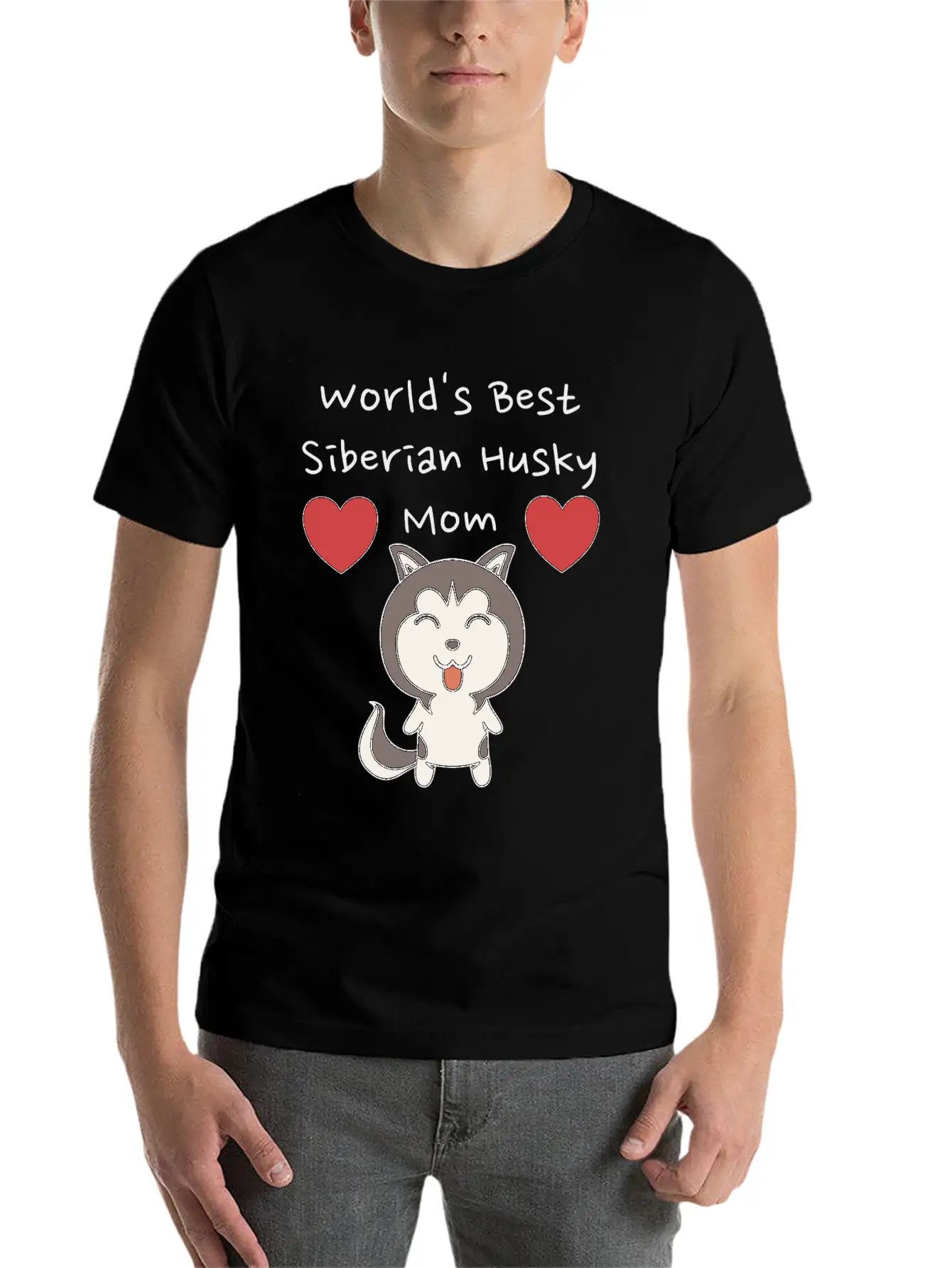 World's Best Siberian Husky Mom Cute Dog Mother Design Unisex Casual T-Shirt – Clean Design For Daily Comfort