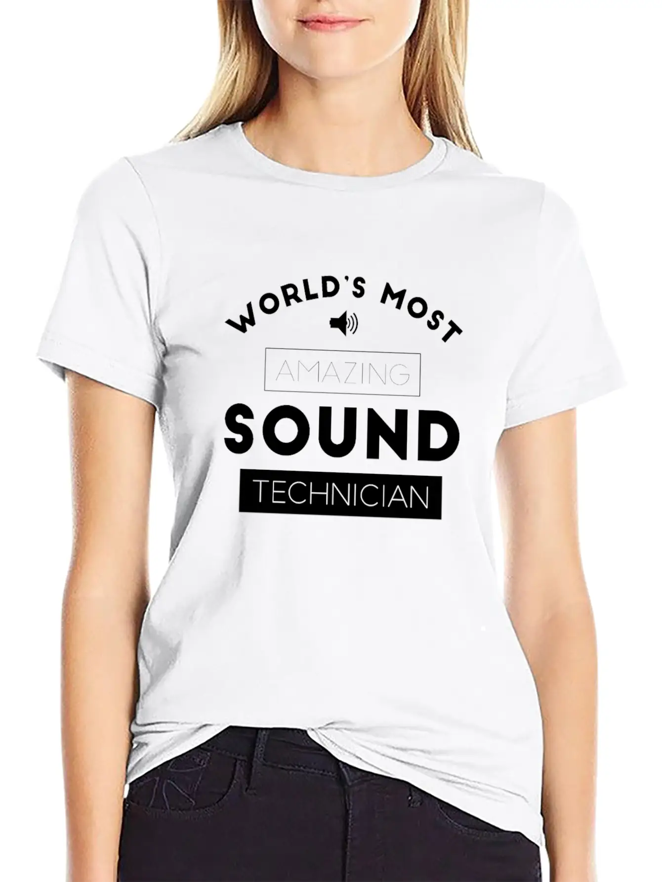 Worlds Most Amazing Sound Technician Audio Stylish Everyday T-Shirt – Unisex Basic Cotton Tee