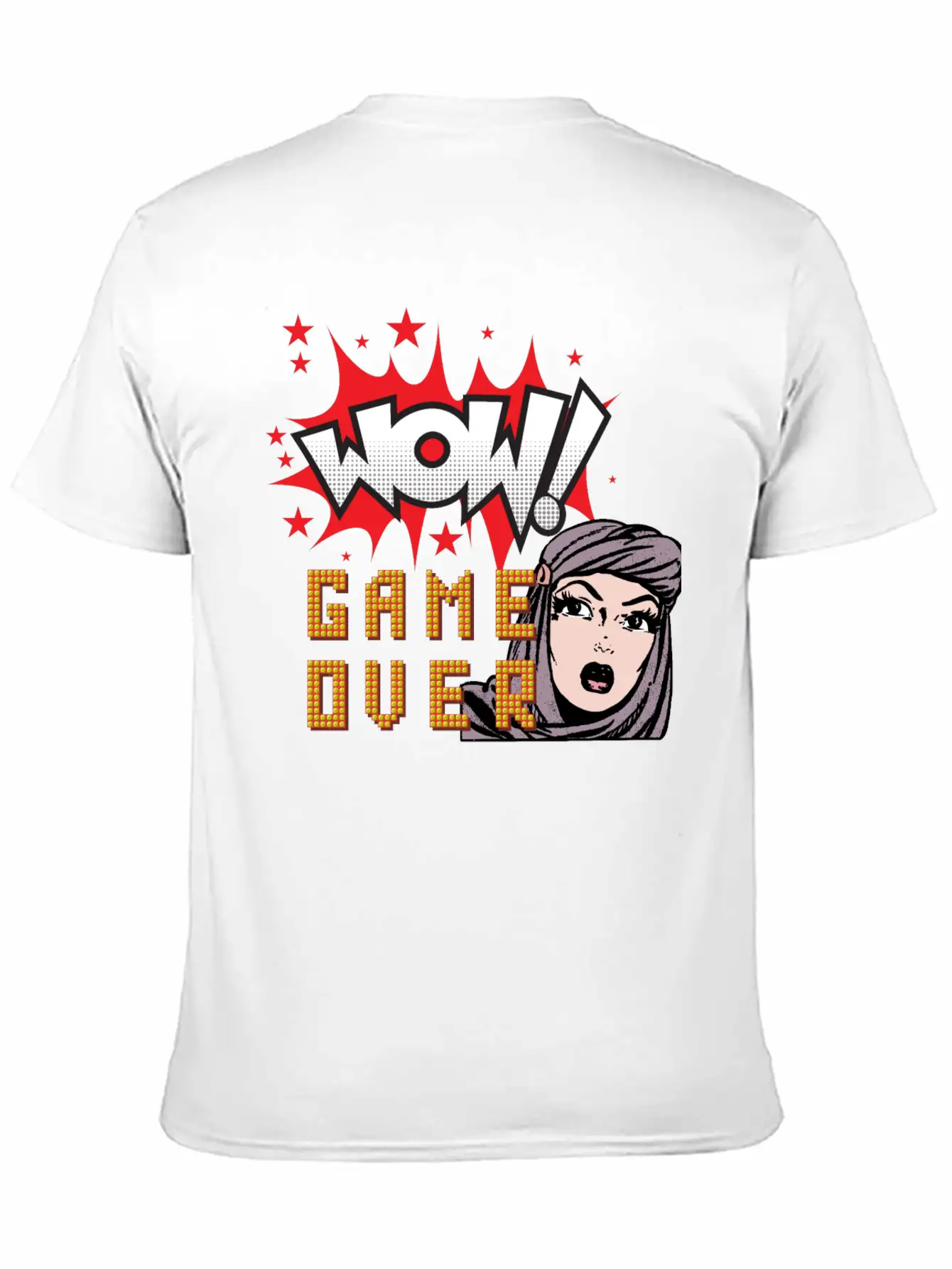 WOW! GAME OVER RETRO Unisex Casual T-Shirt – Clean Design For Daily Comfort