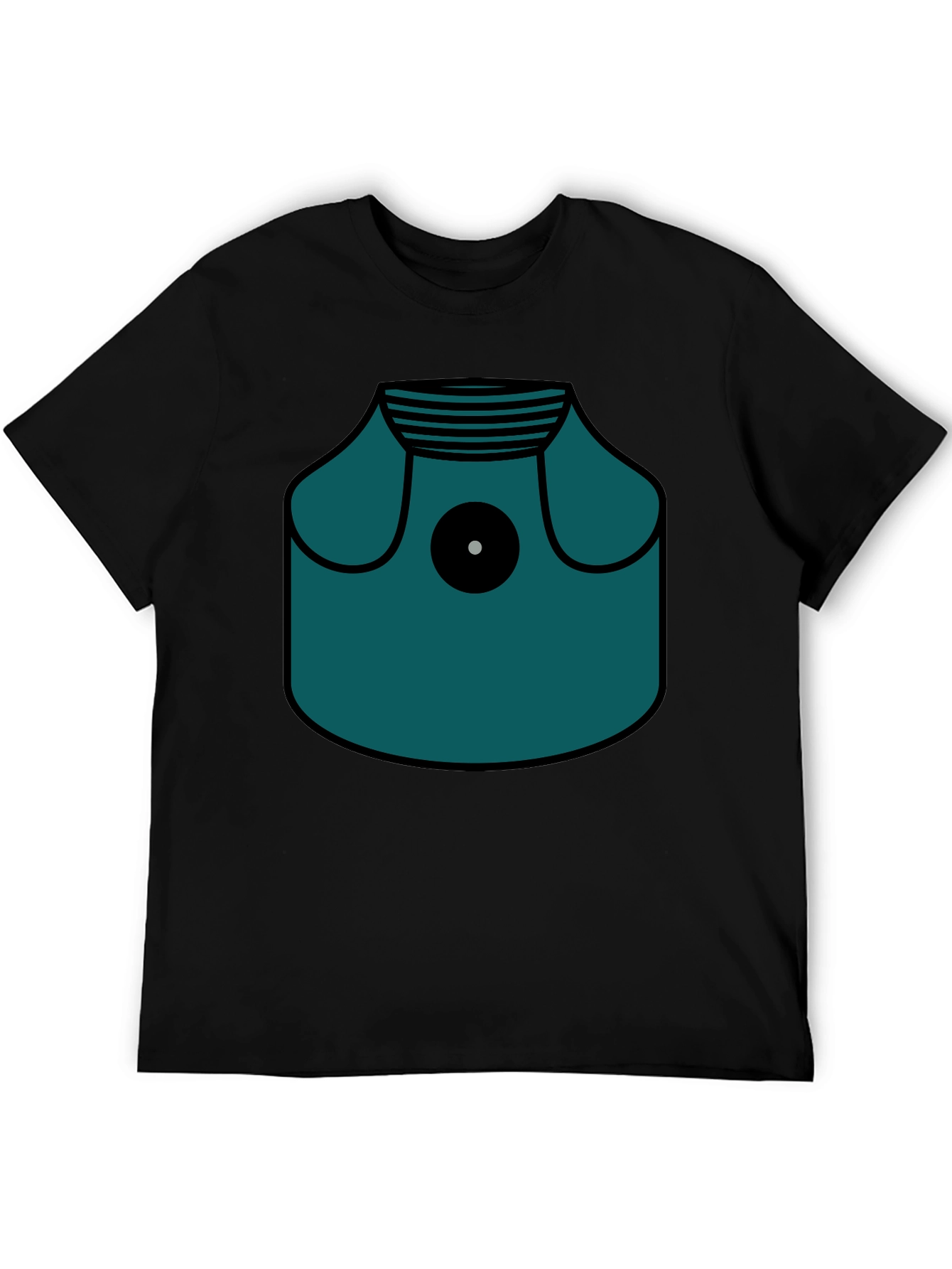Modern Graphic T-Shirt - Teal Spray Paint Can Design