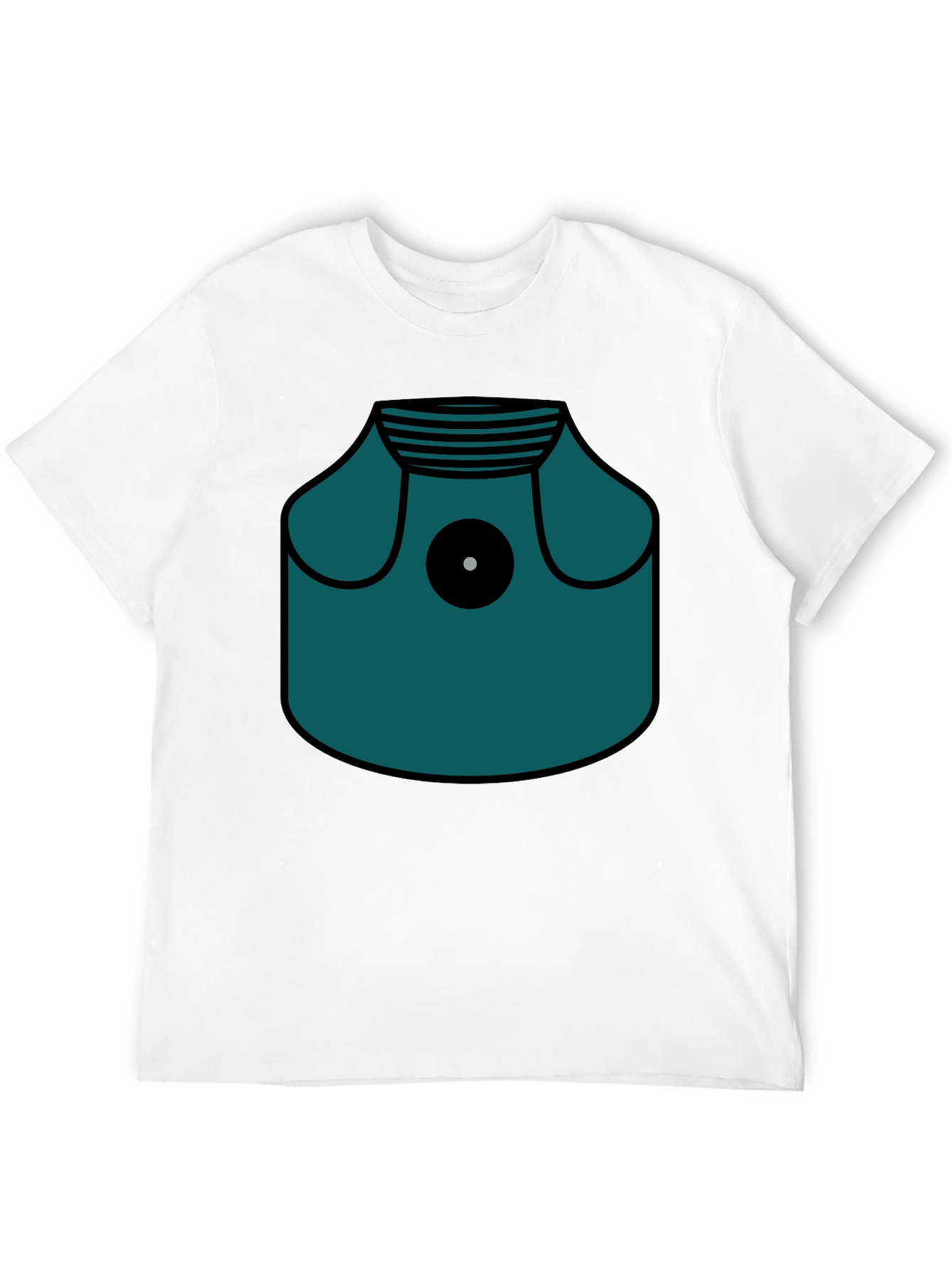 Modern Graphic T-Shirt - Teal Spray Paint Can Design