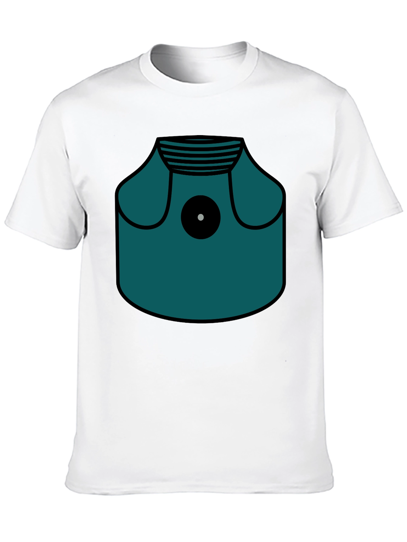 Modern Graphic T-Shirt - Teal Spray Paint Can Design